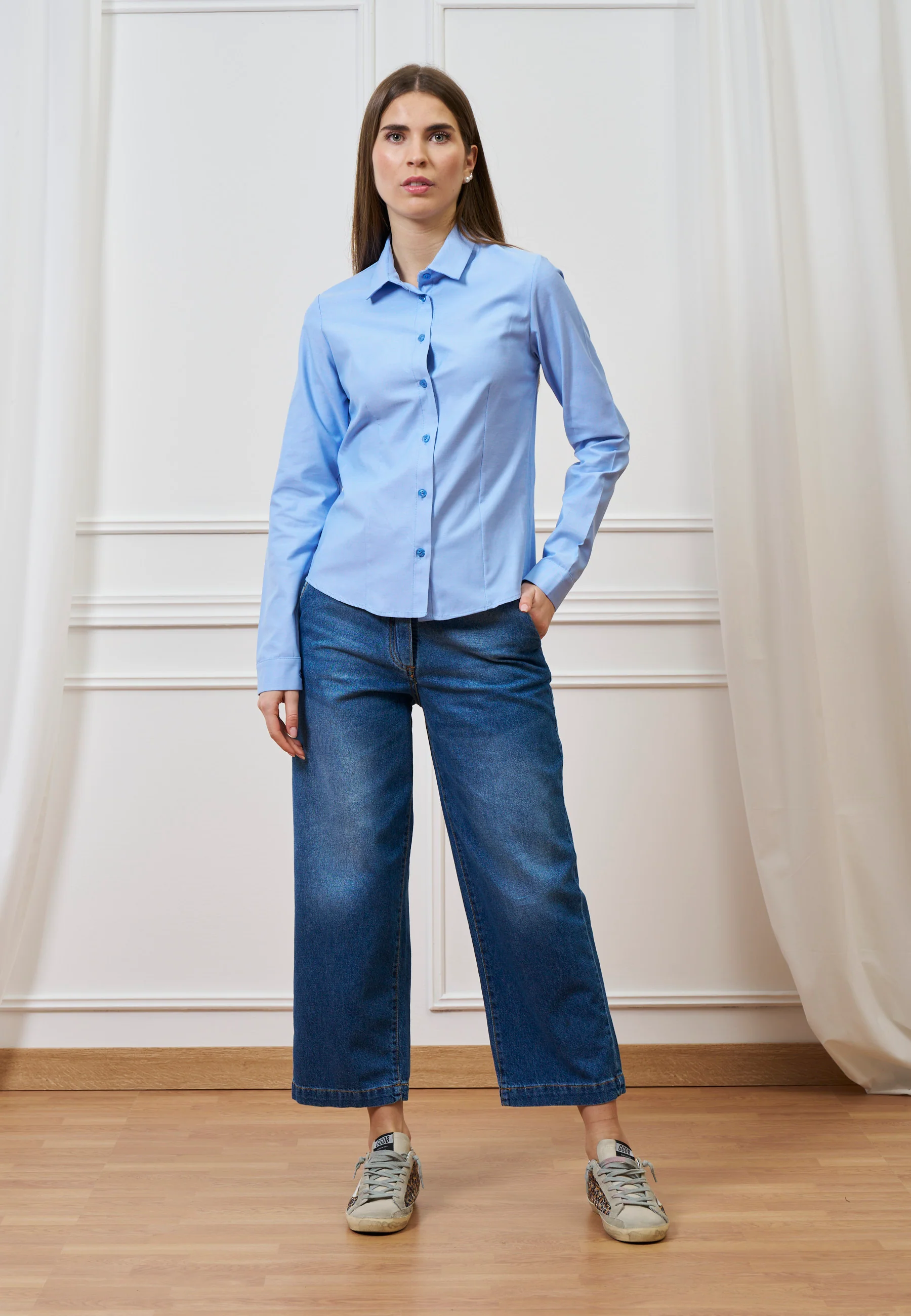 Camicia classica oxford - CELESTE - Image 3