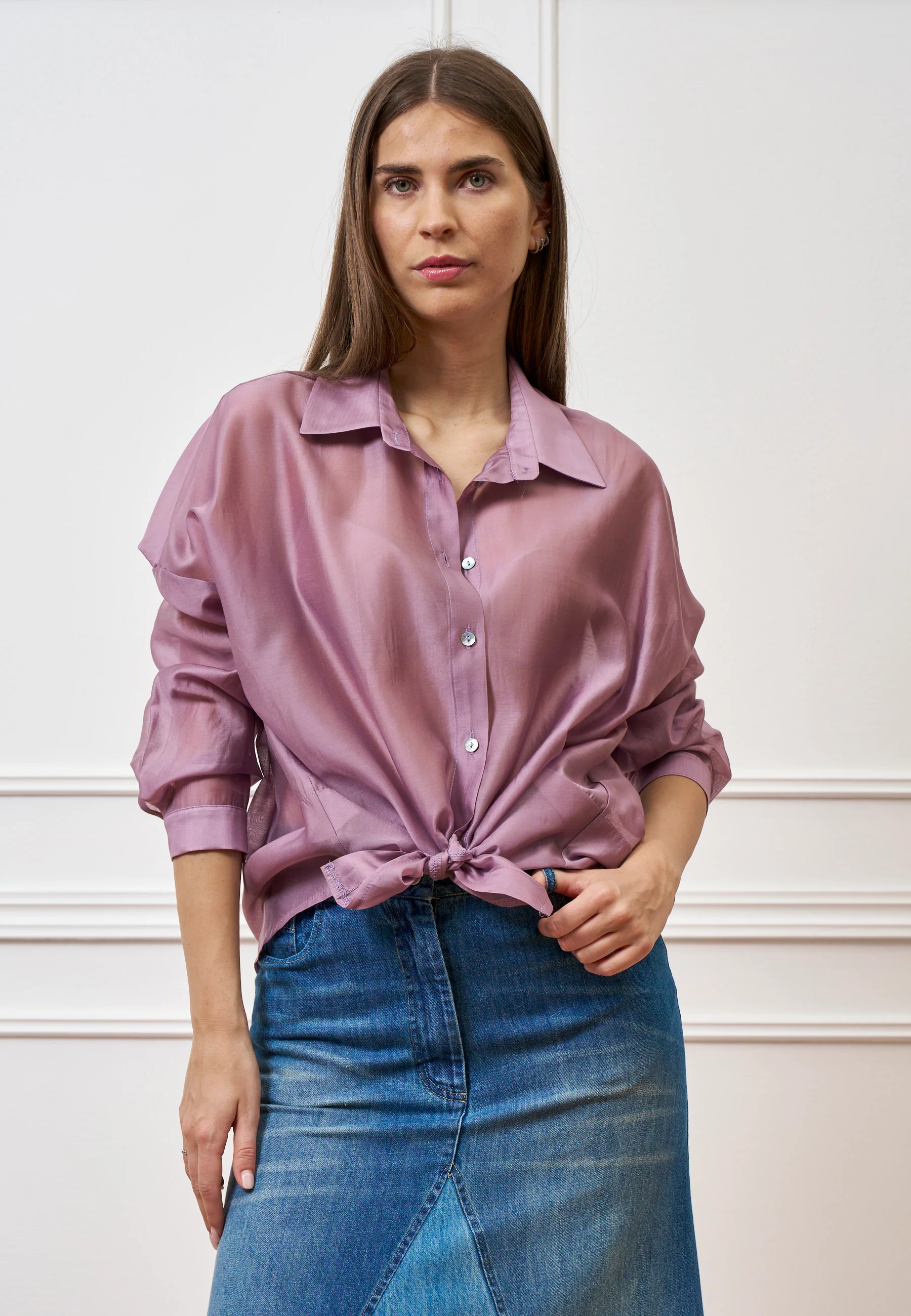 Camicia over in mussola - MALVA