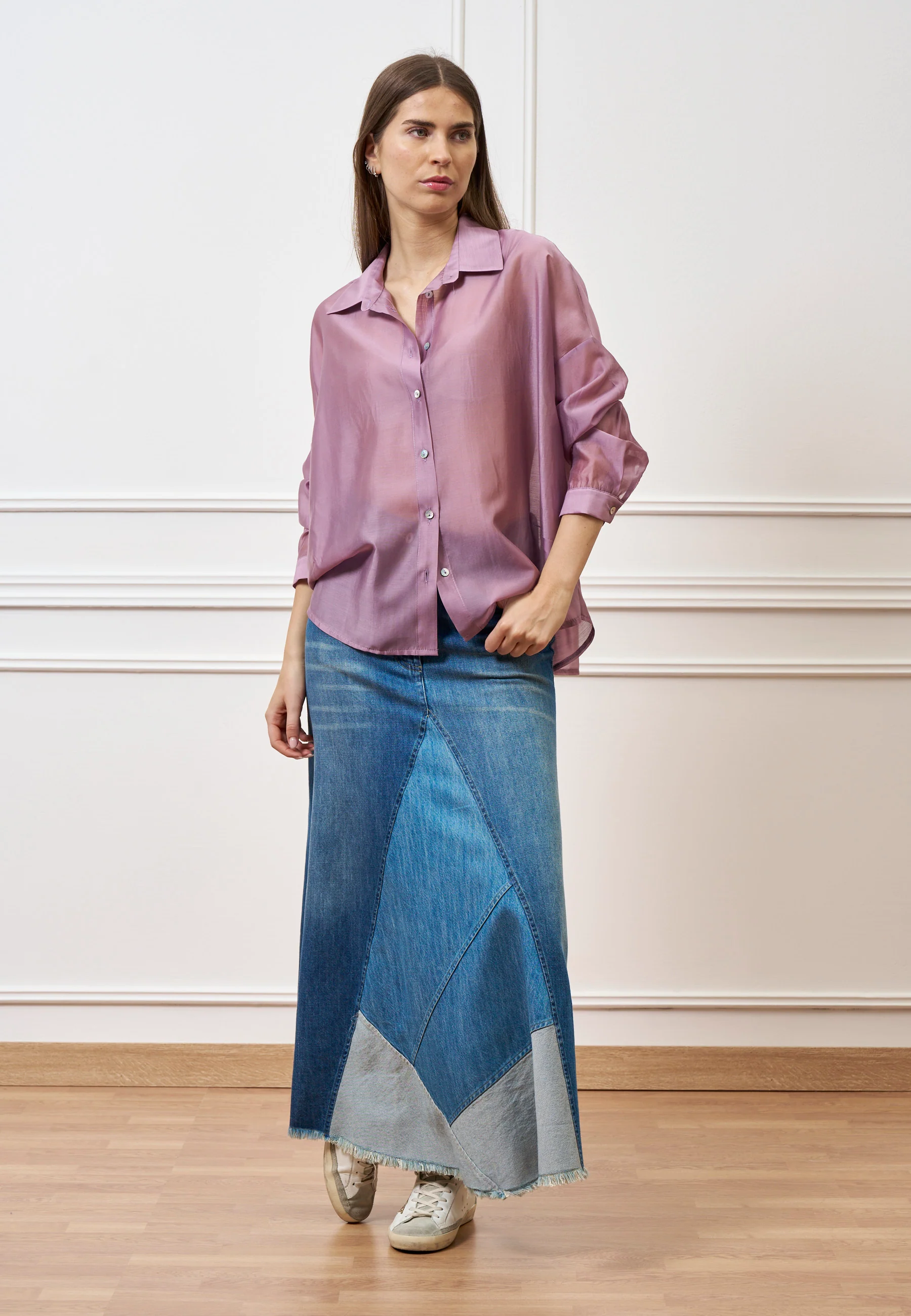 Camicia over in mussola - MALVA - Image 3