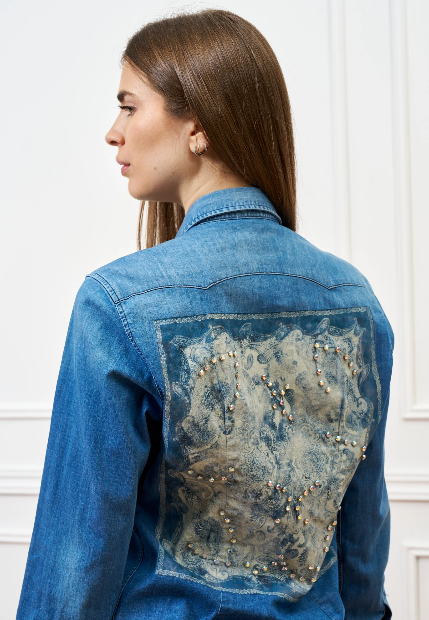Camicia vintage con applicazione sul retro - JEANS
