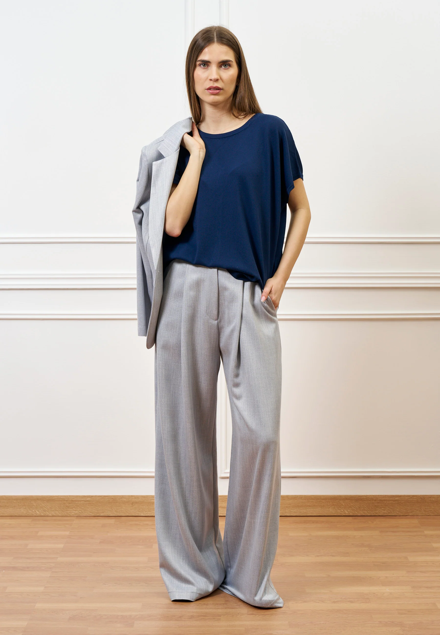 Cardigan over smanicato - BLU - Image 4