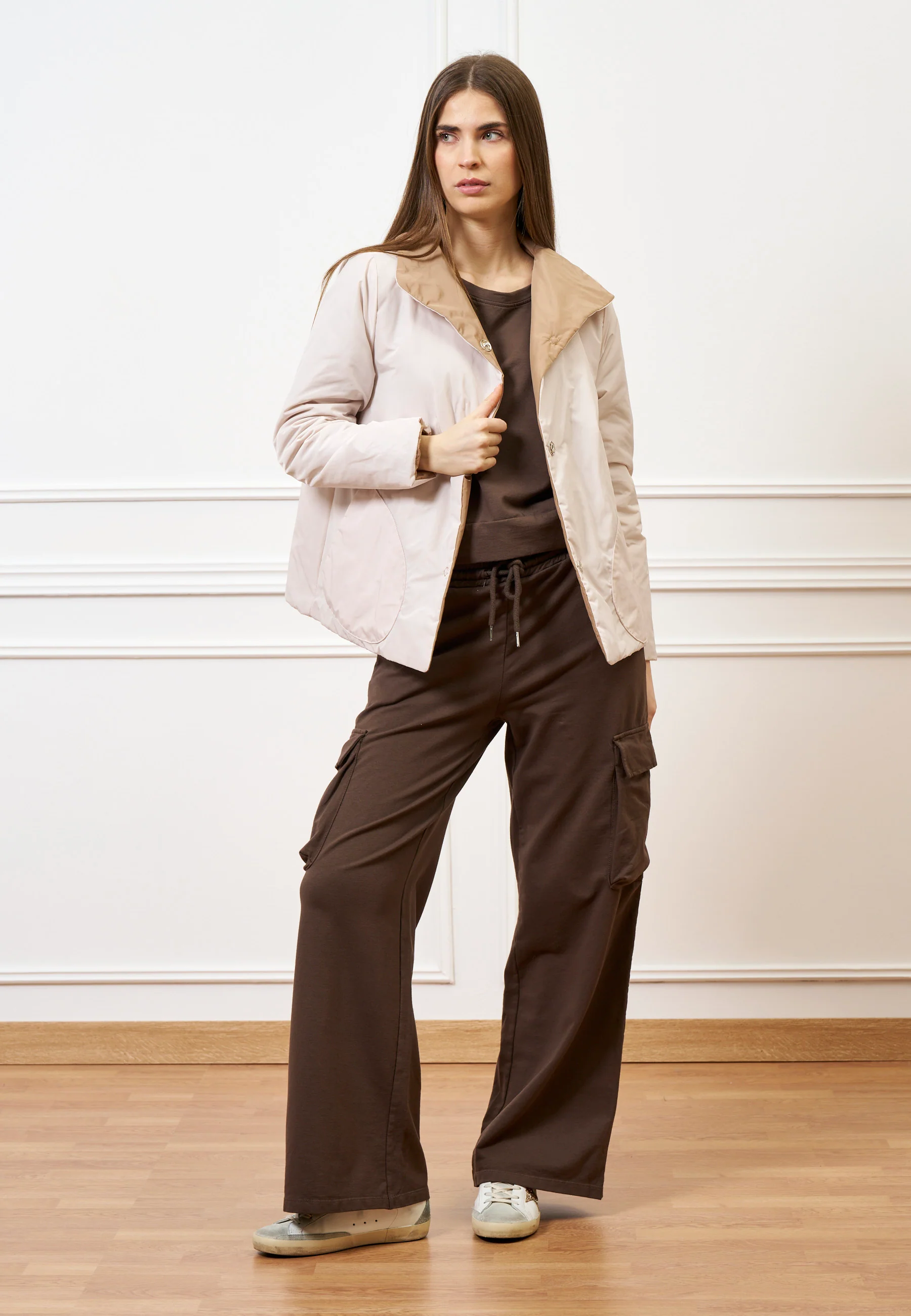 Felpa maniche corte raglan  - MARRONE - Image 7