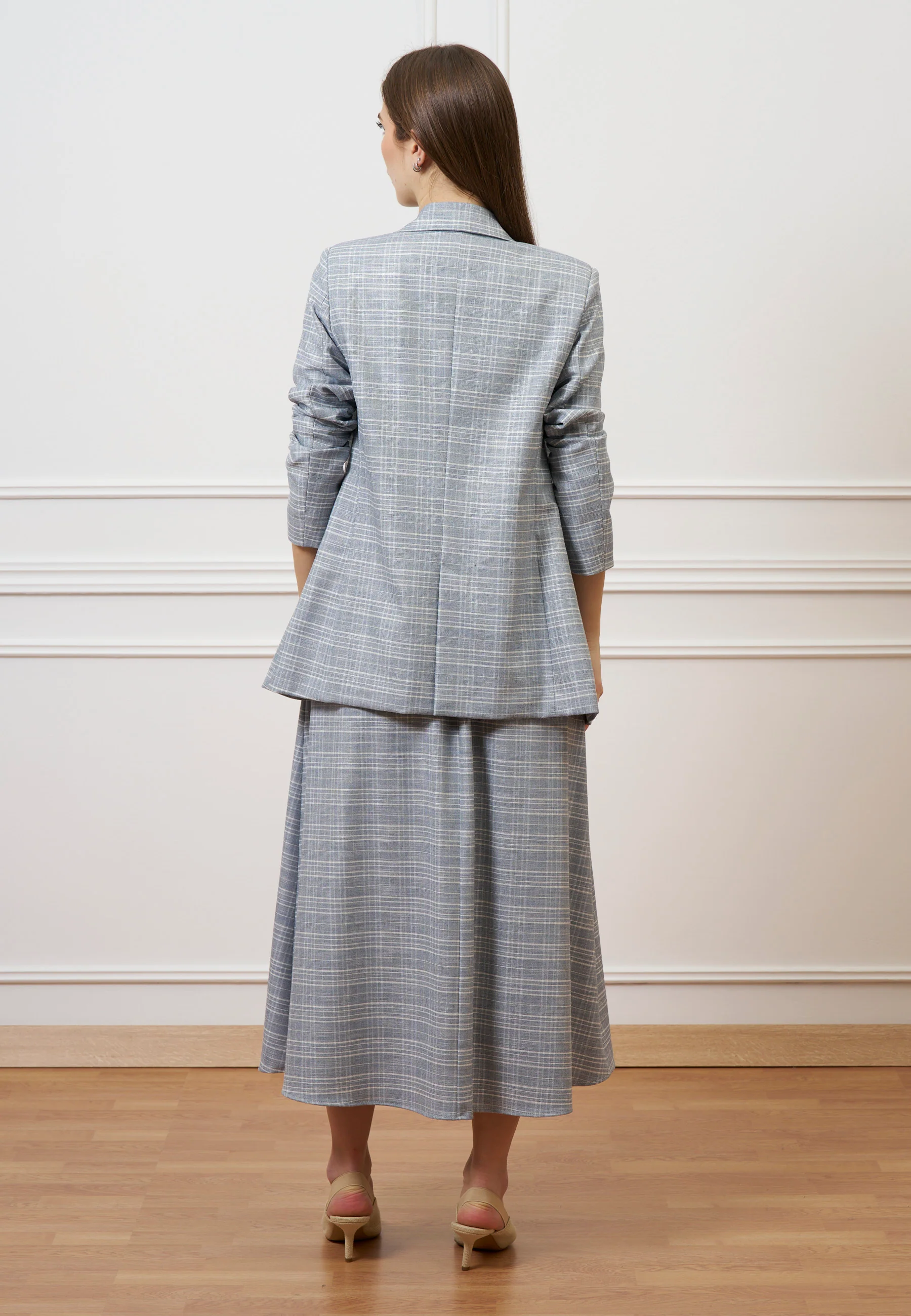 Giacca doppiopetto a quadri - JEANS - Image 6