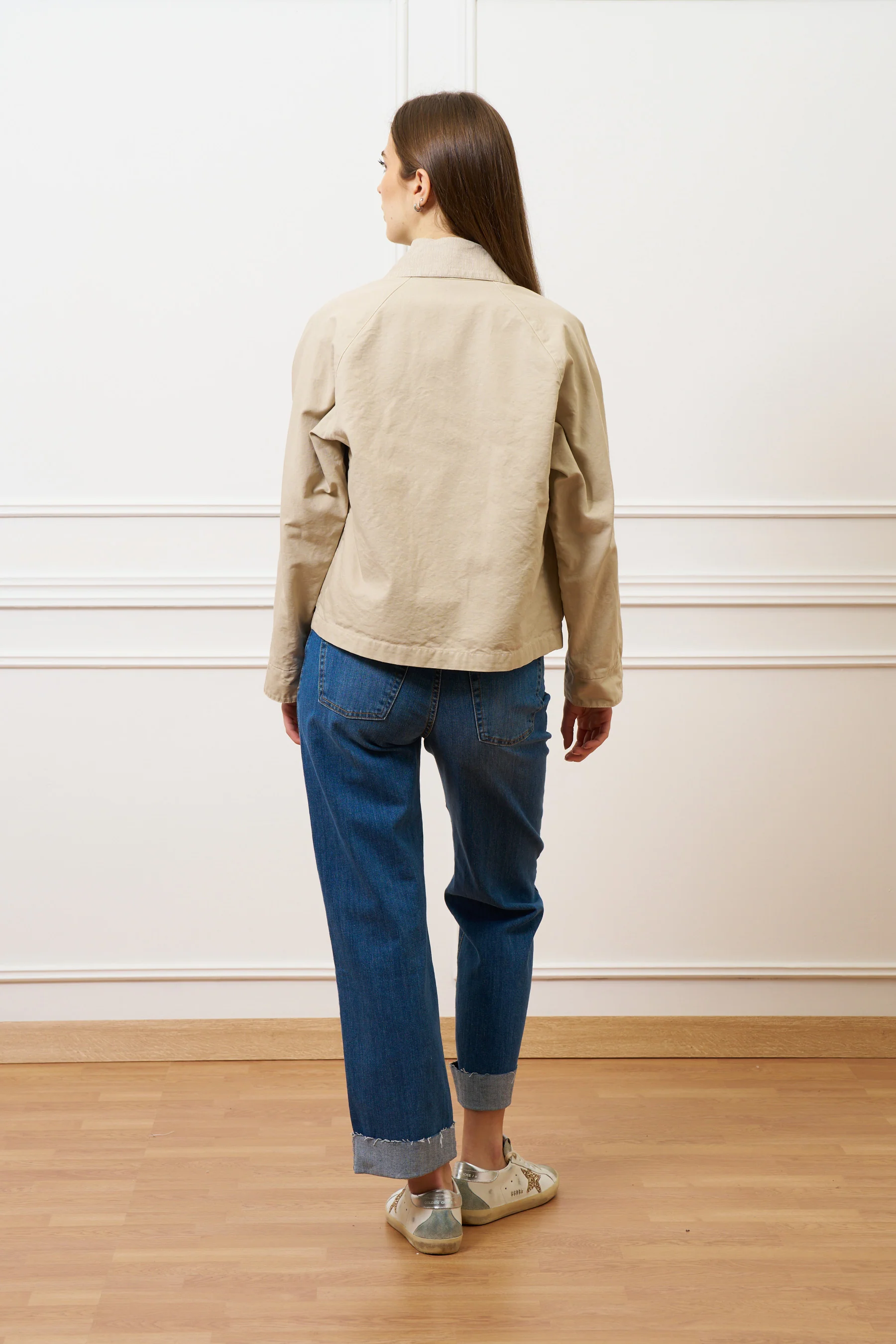 Giubbino con colletto a coste - BEIGE - Image 5