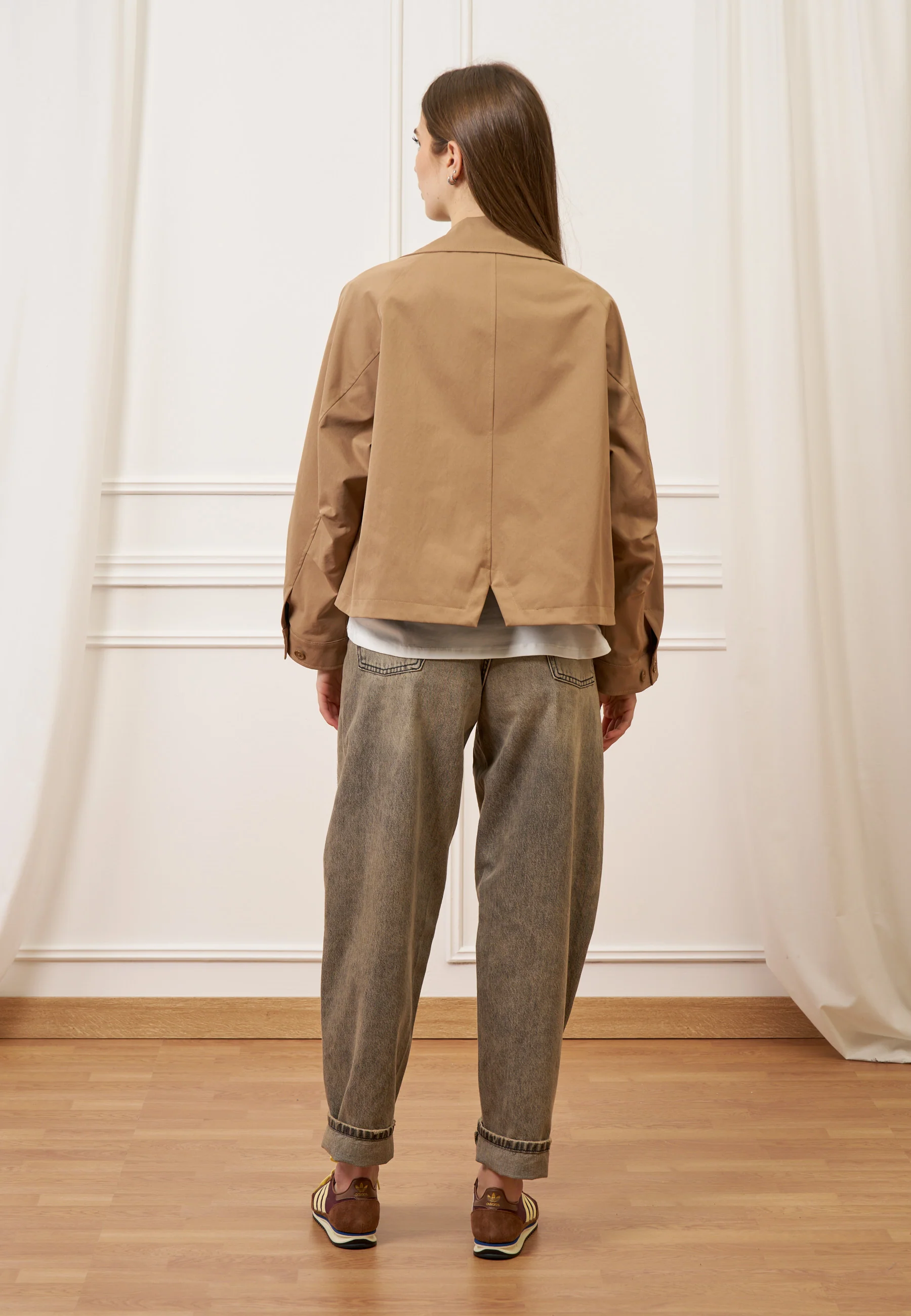 Giubbino con tasche frontali - BEIGE - Image 5