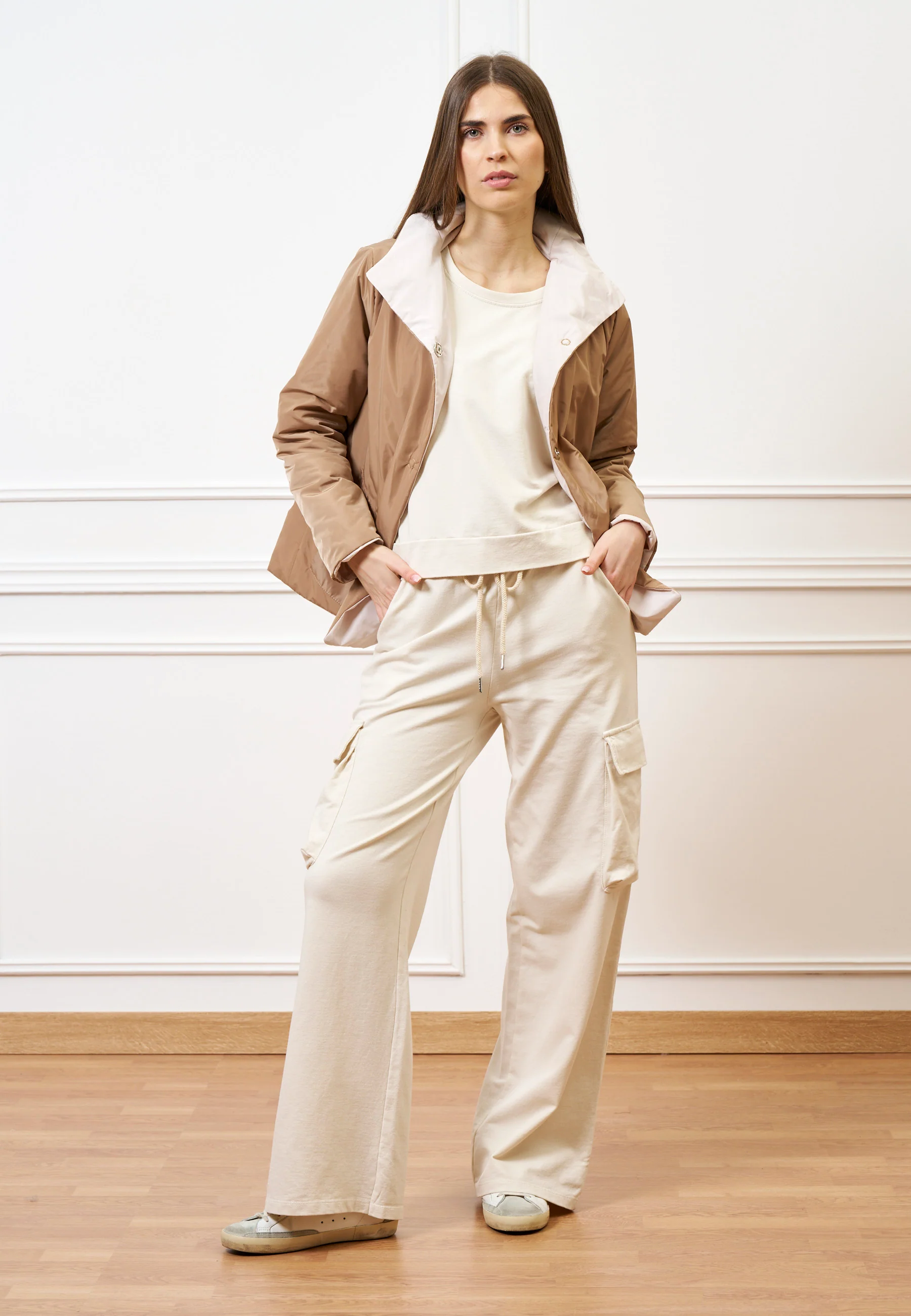 Giubbino imbottito reversibile - BEIGE - Image 2