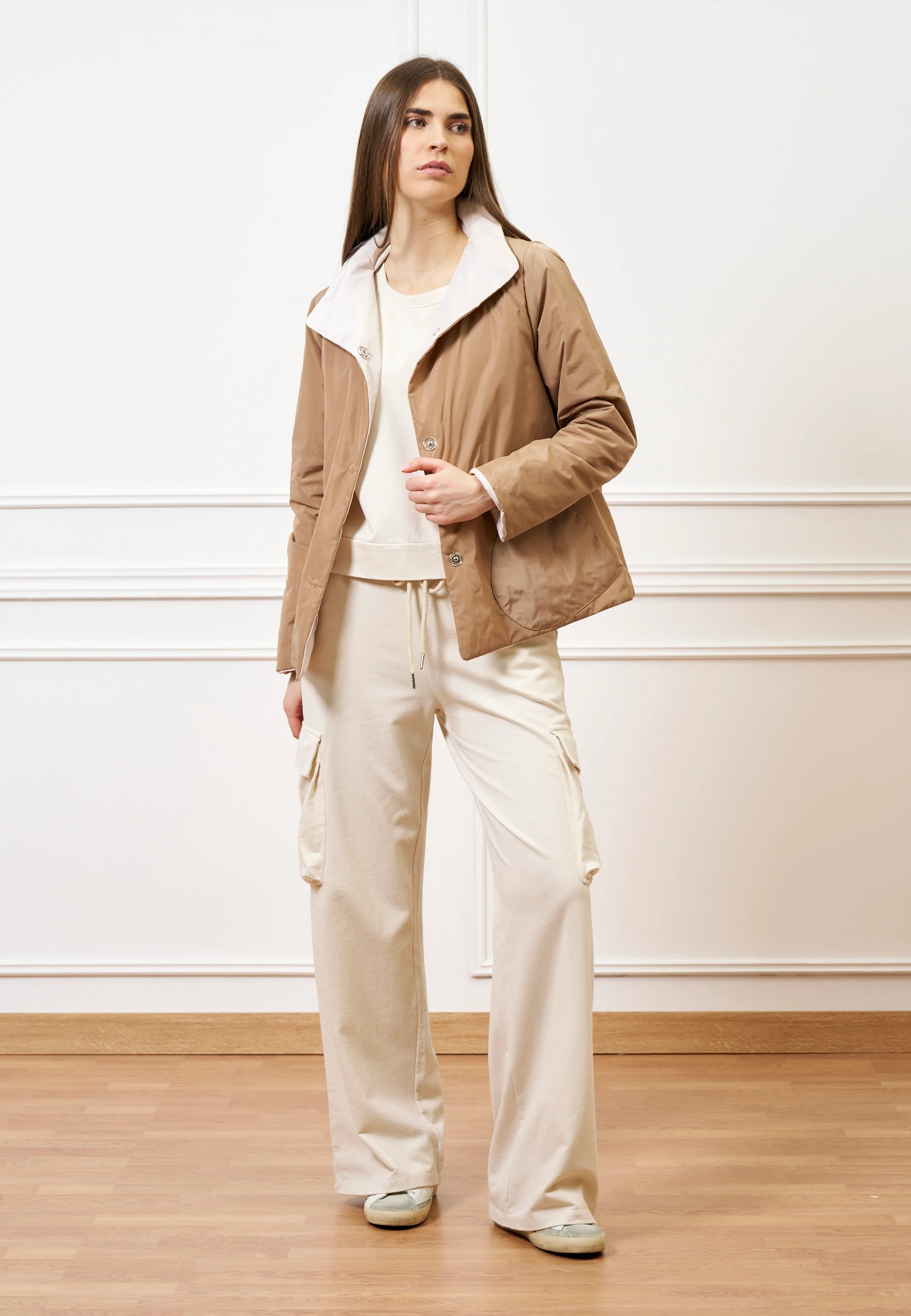Giubbino imbottito reversibile - BEIGE - Image 3