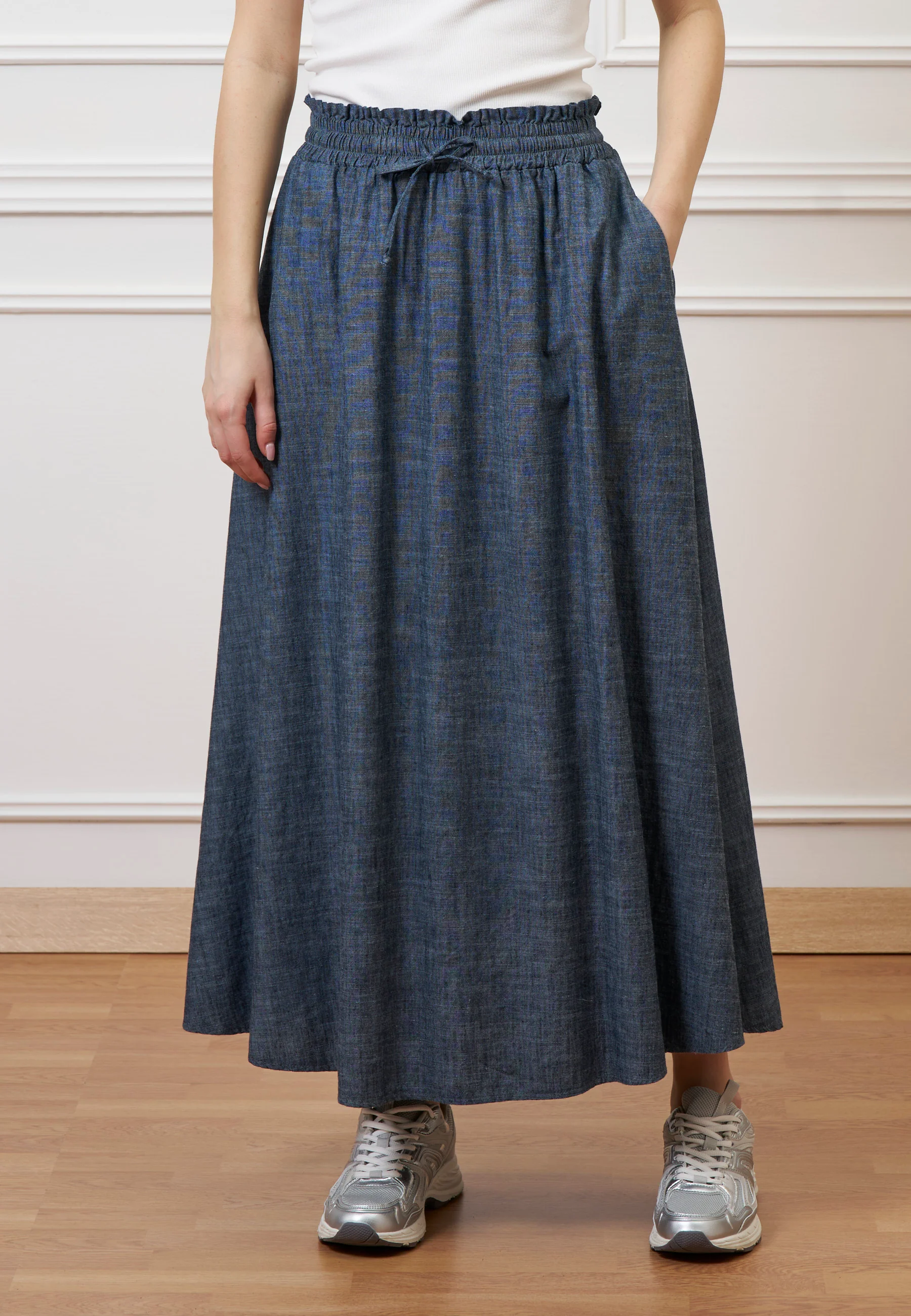Gonna lunga effetto denim - JEANS - Image 4