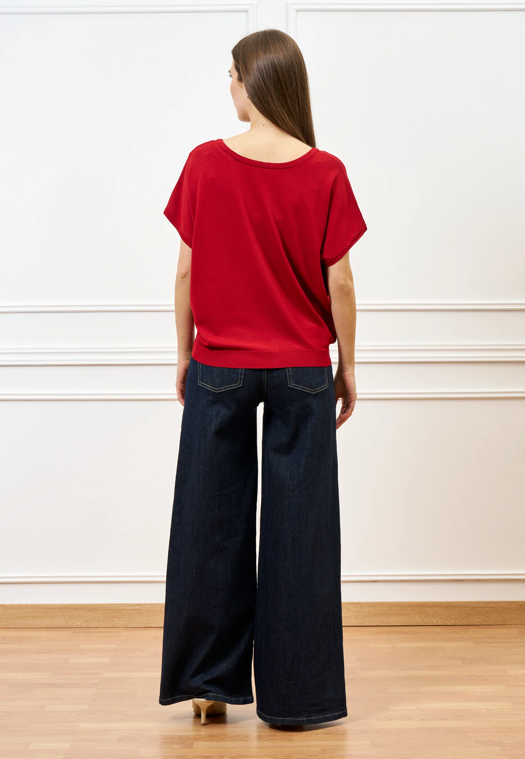 Jeans a vita alta con gamba ampia - JEANS - Image 4