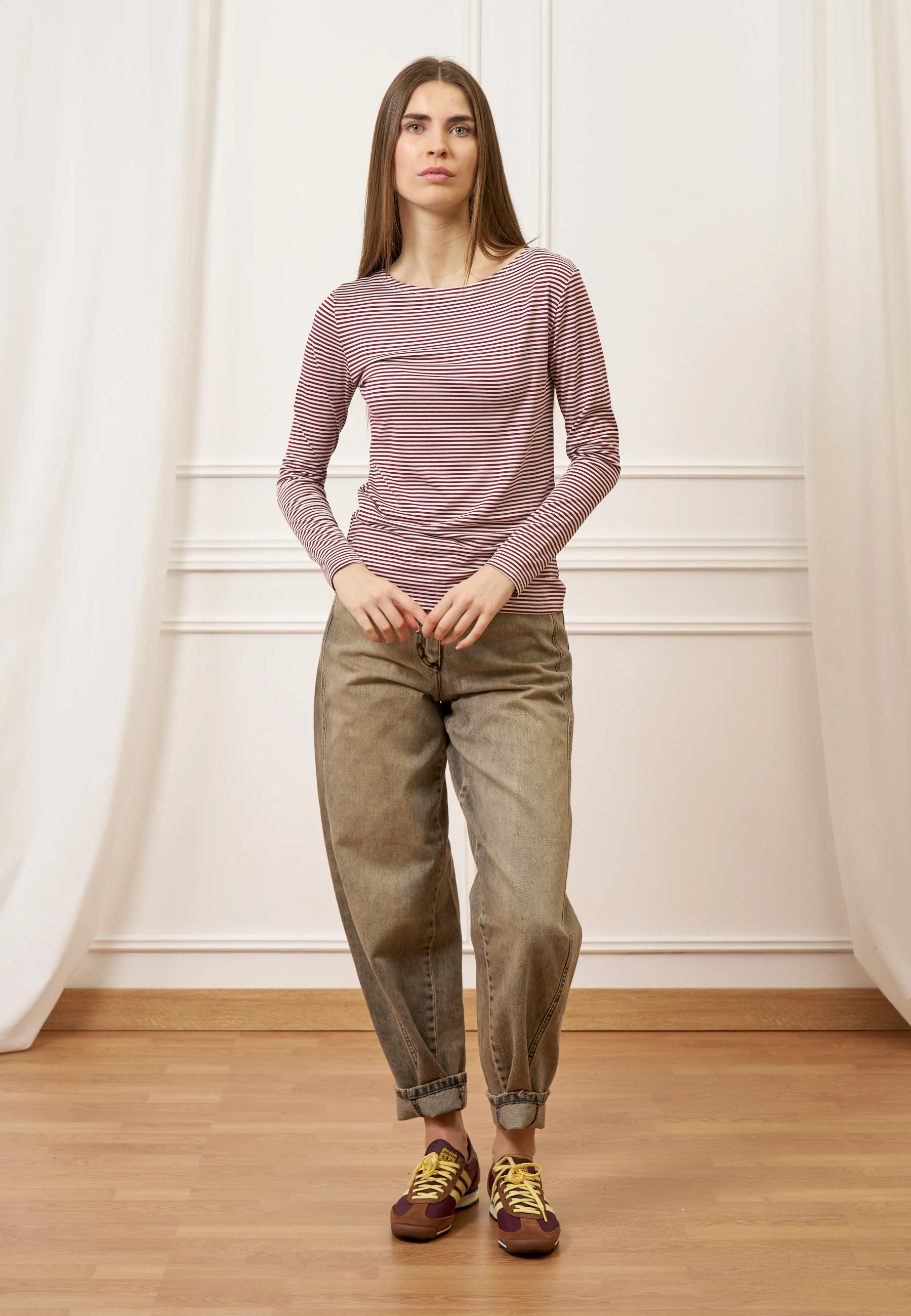 Jeans balloon a vita alta - GRIGIO MEDIO - Image 17