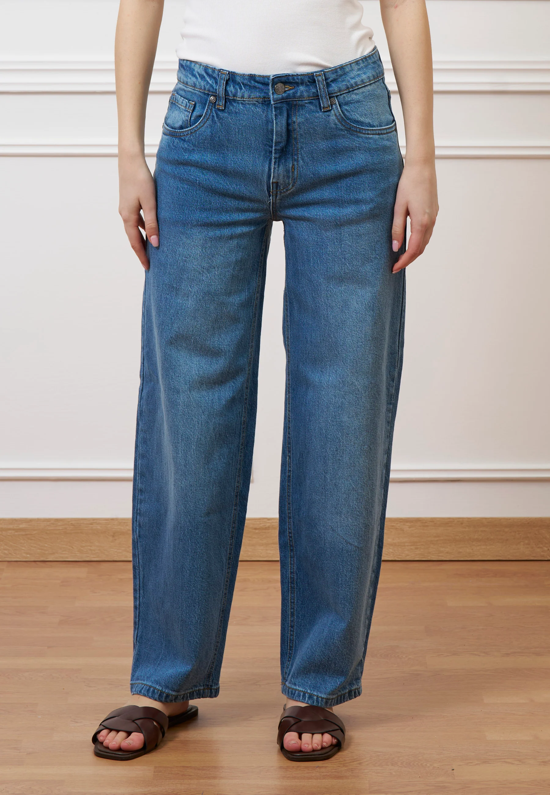Jeans balloon con vita alta - JEANS - Image 3