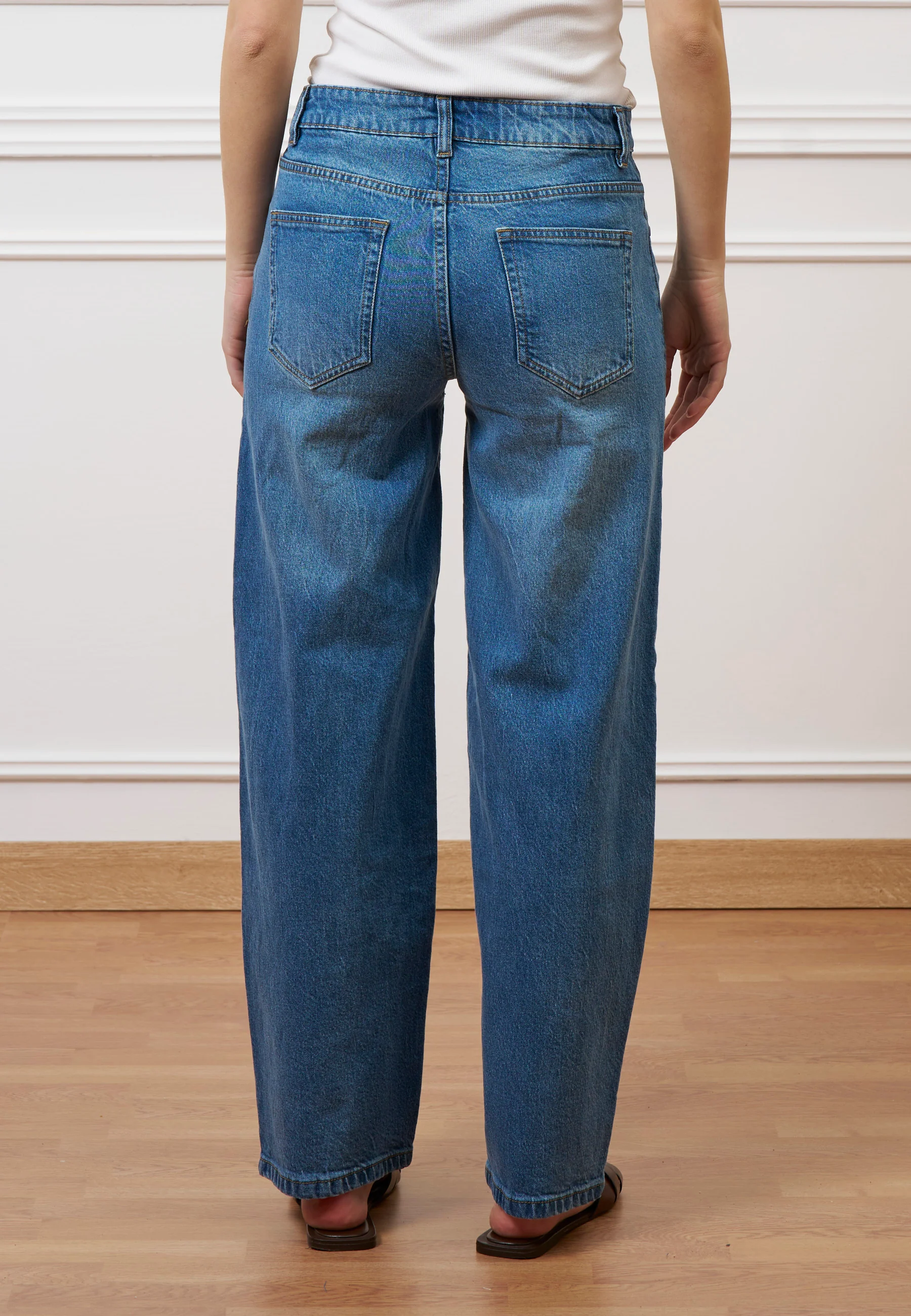 Jeans balloon con vita alta - JEANS - Image 4