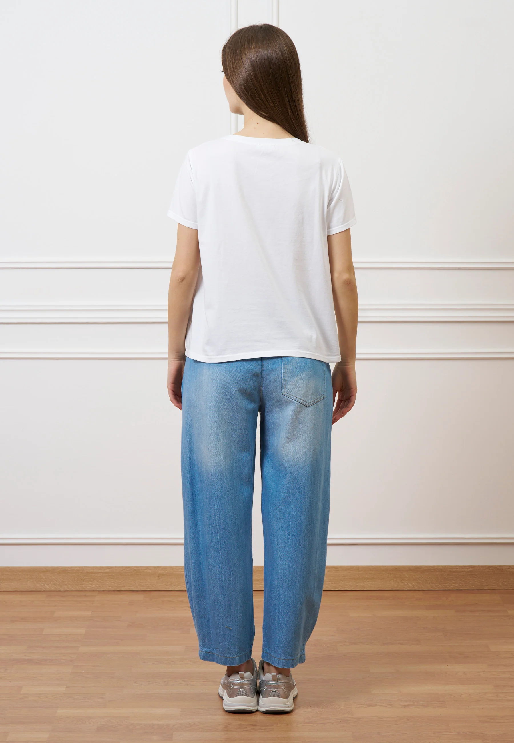 Jeans con elastico in vita - BLU - Image 11
