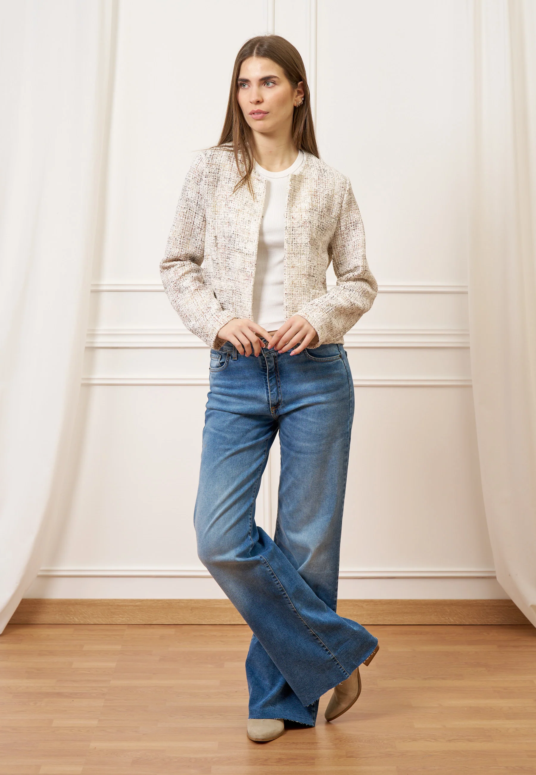 Jeans con fondo taglio vivo - JEANS - Image 12