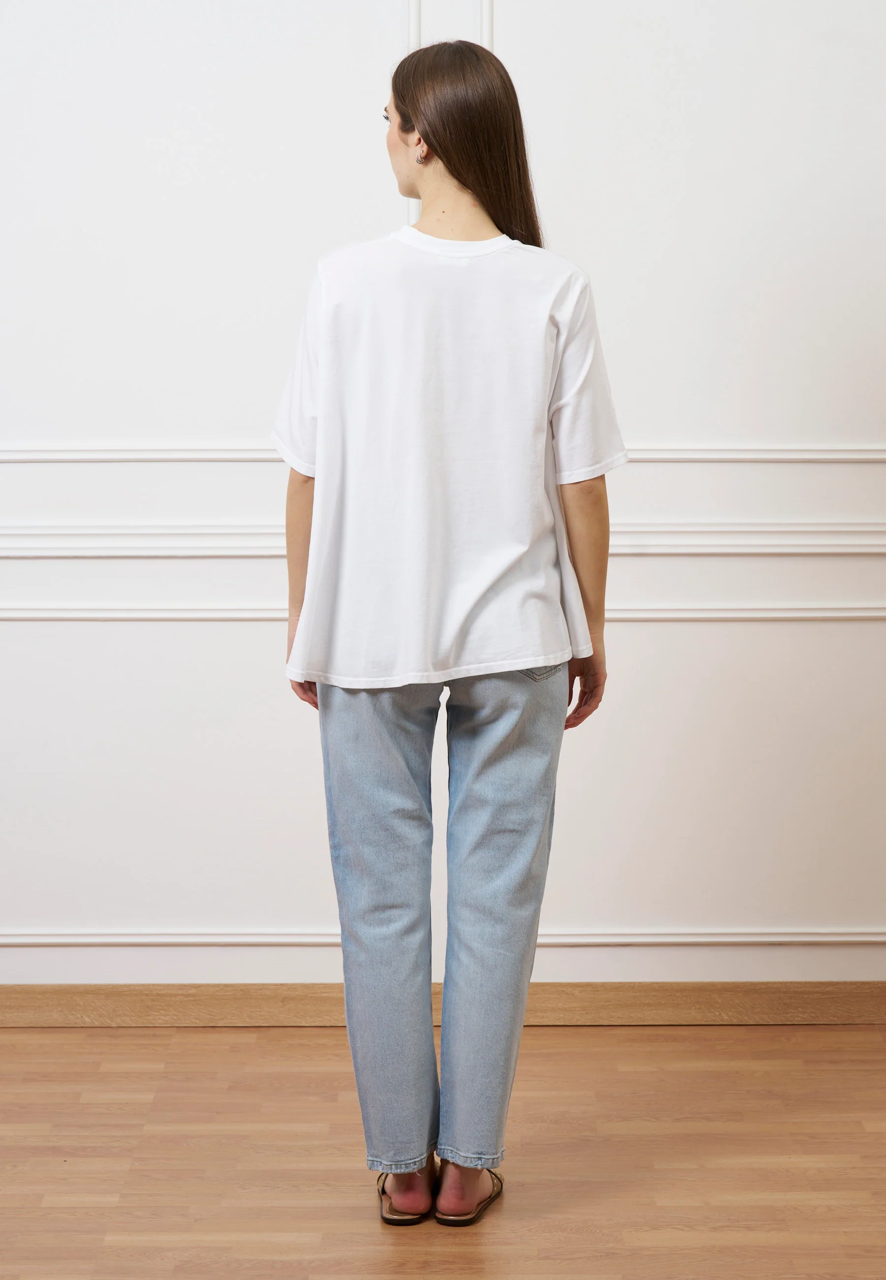 Jeans dritti a vita alta - JEANS CHIARO - Image 7