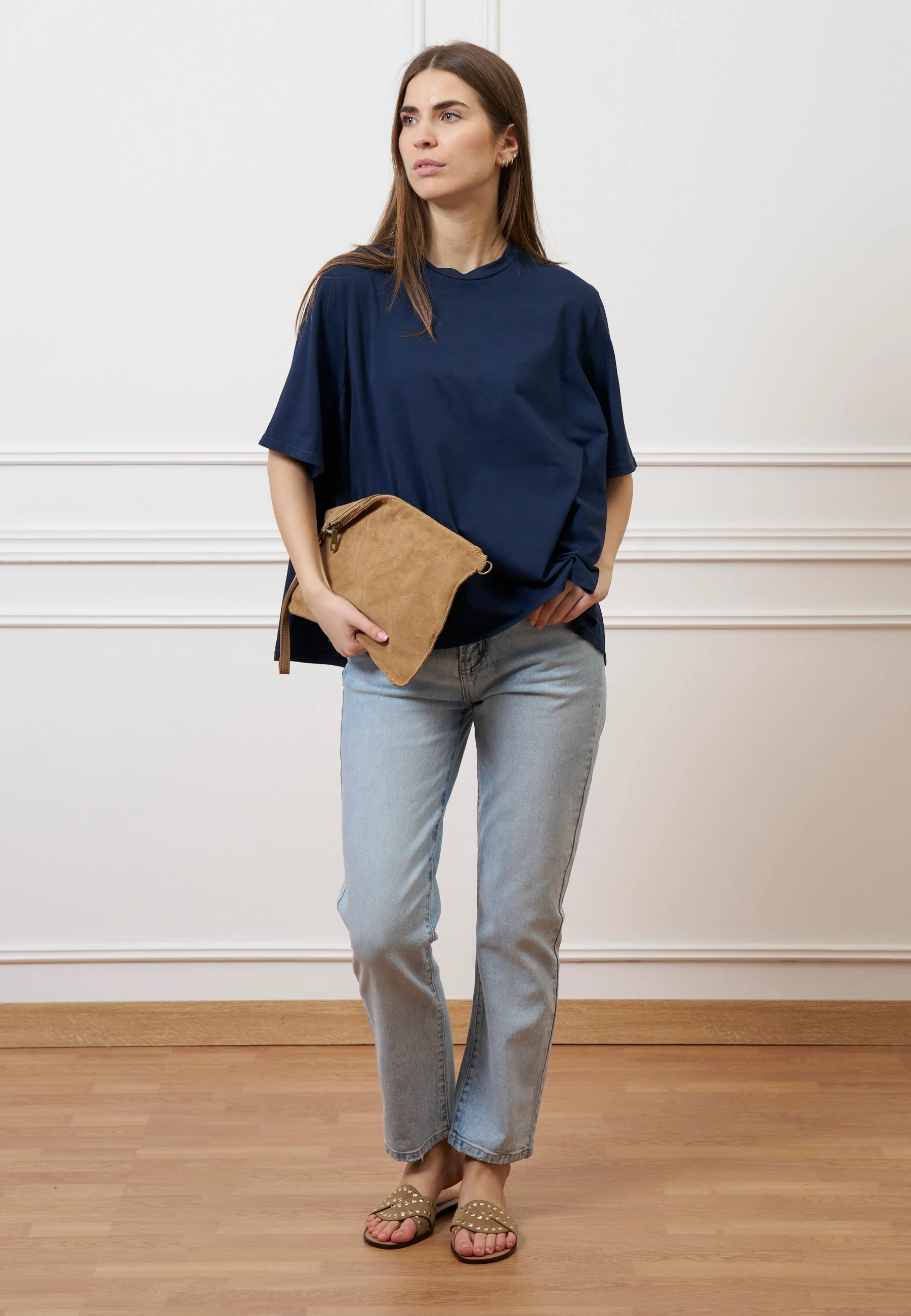 Jeans dritti a vita alta - JEANS CHIARO - Image 9