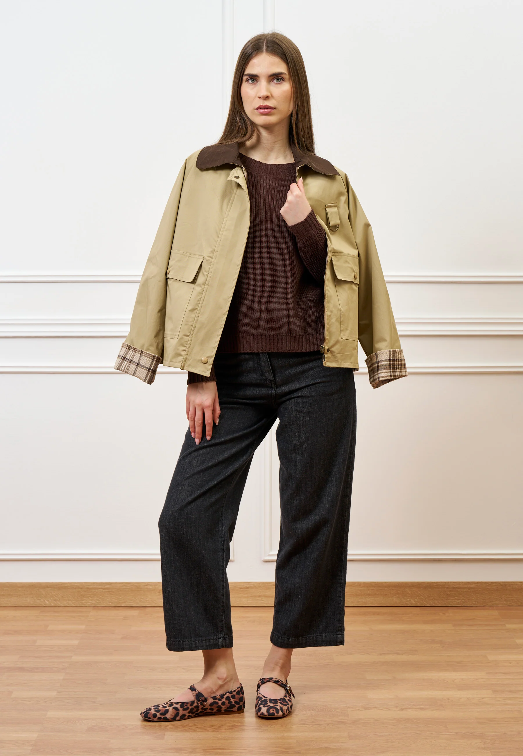 Jeans dritti alla caviglia - NERO