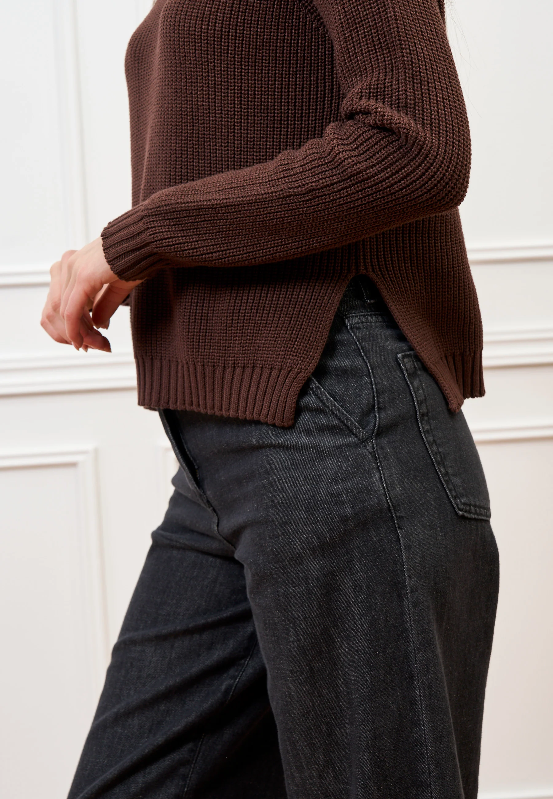 Jeans dritti alla caviglia - NERO - Image 4