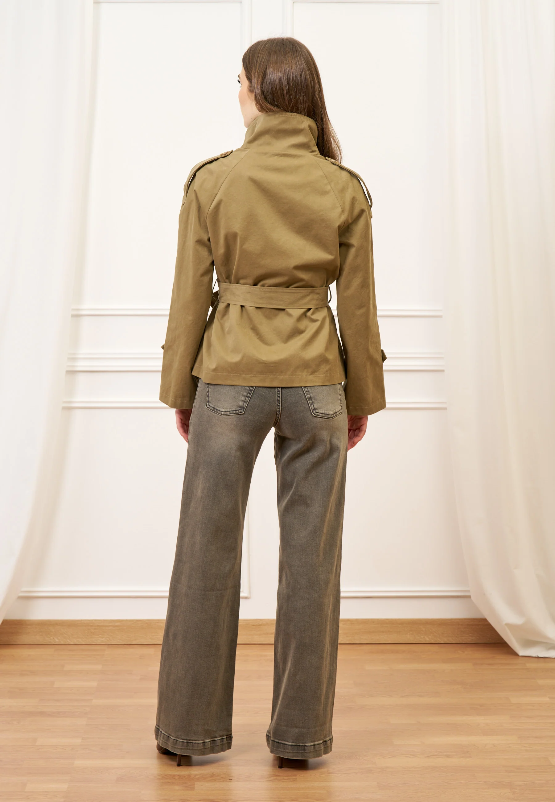 Jeans svasato a vita alta - GRIGIO MEDIO - Image 9