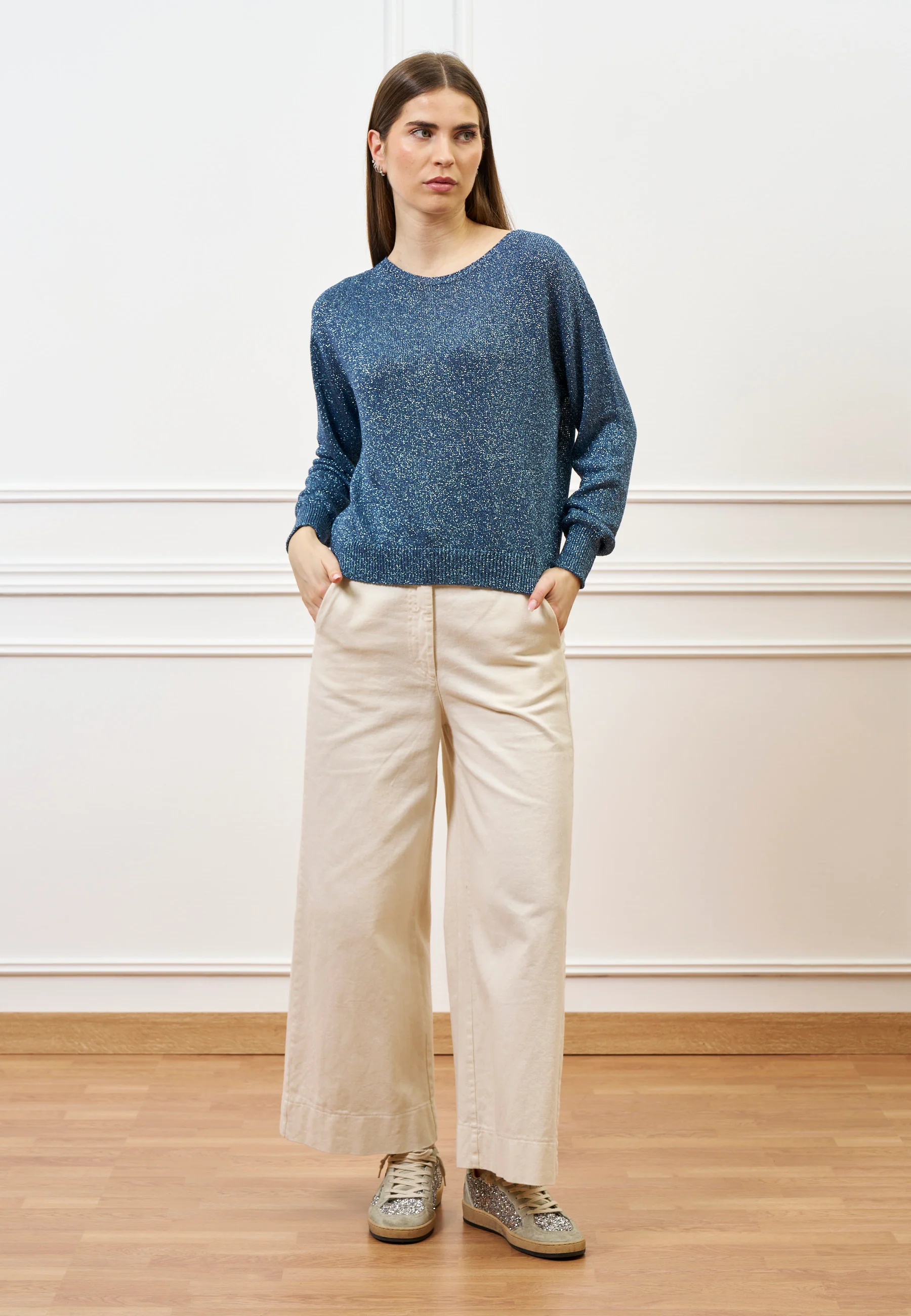 Maglia lurex con spacchi - C.ZUCCHERO - Image 3