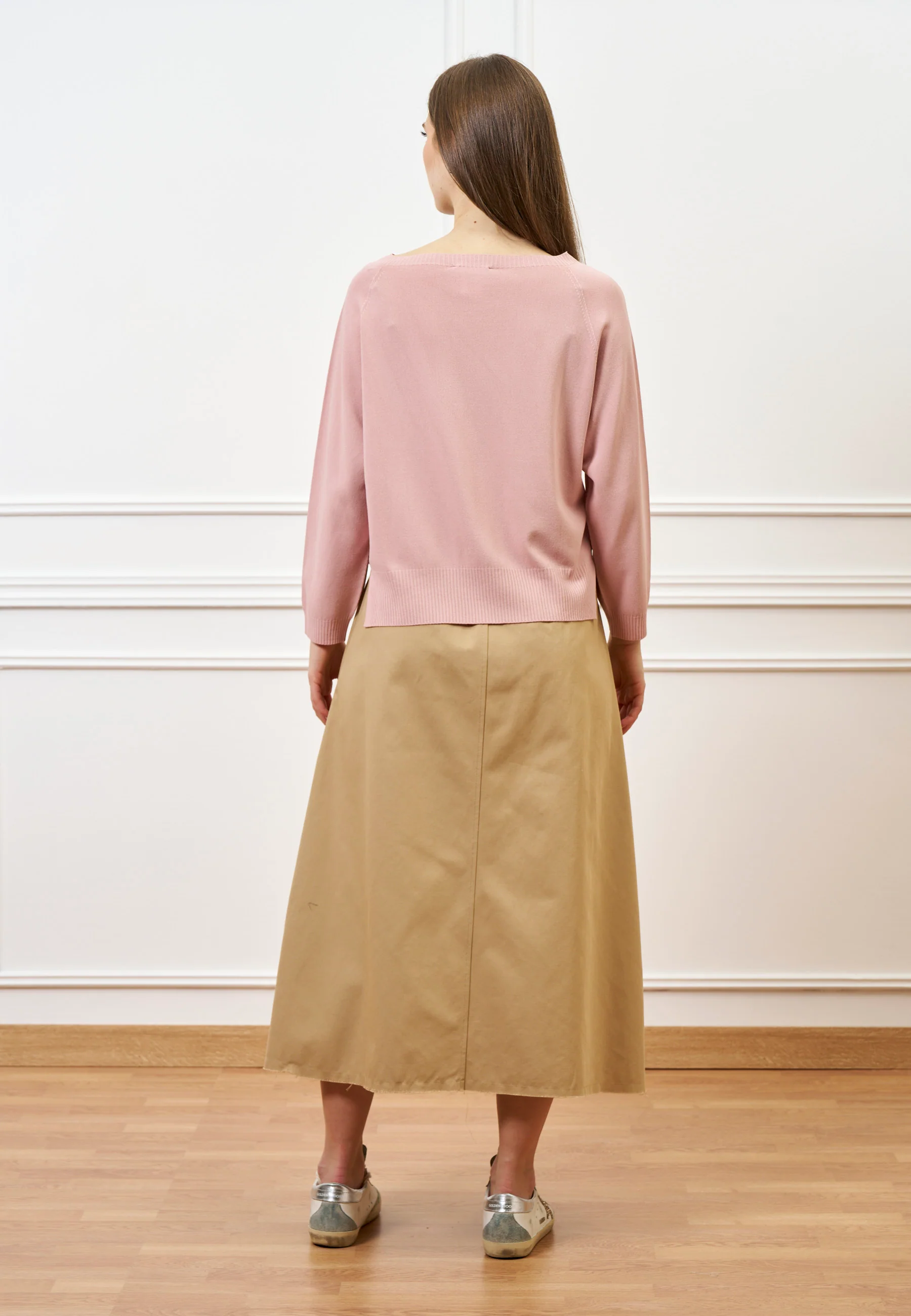 Maglia rasata con scollo a barca - ROSA ANTICO - Image 5