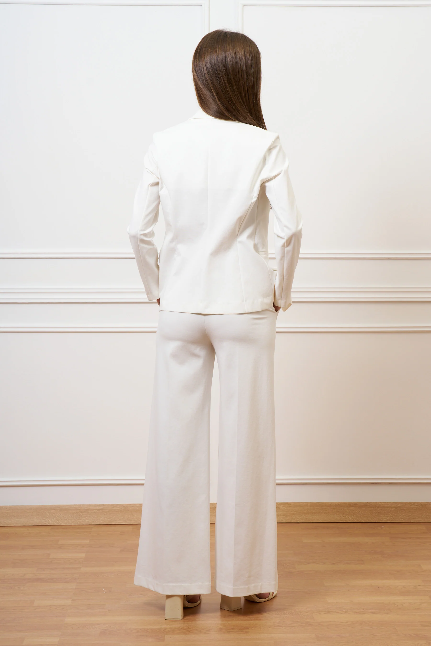 Pantalone a palazzo in punto milano - AVORIO - Image 10