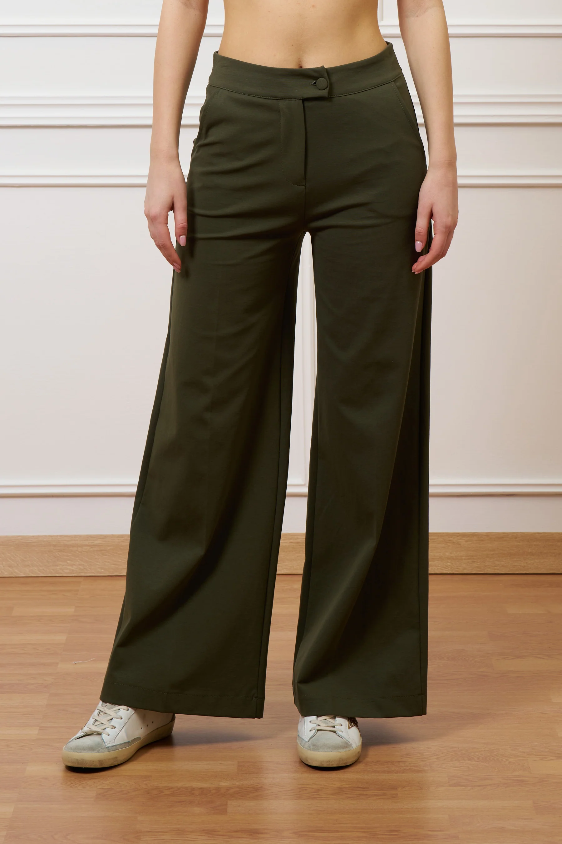 Pantalone a palazzo in punto milano - MILITARE - Image 3