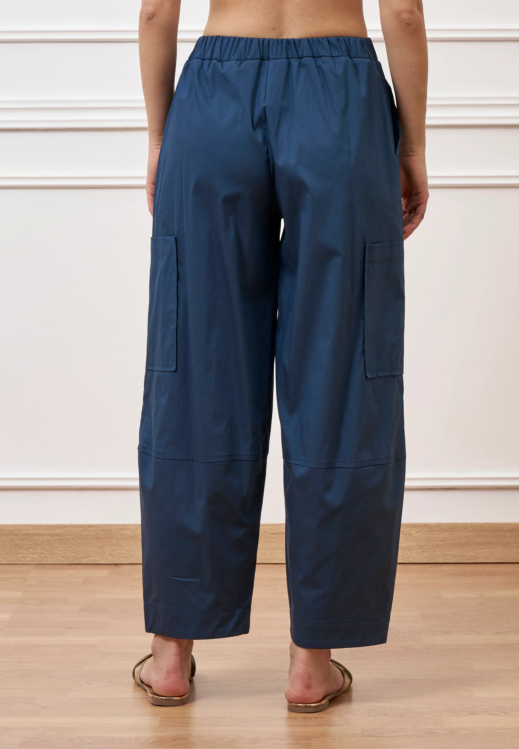 Pantalone ampio con tasconi - BLU - Image 5