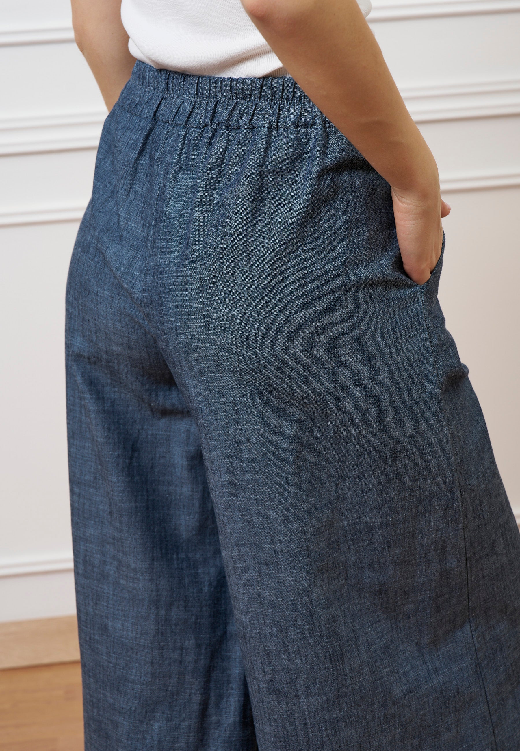 Pantalone ampio effetto denim - JEANS - Image 5