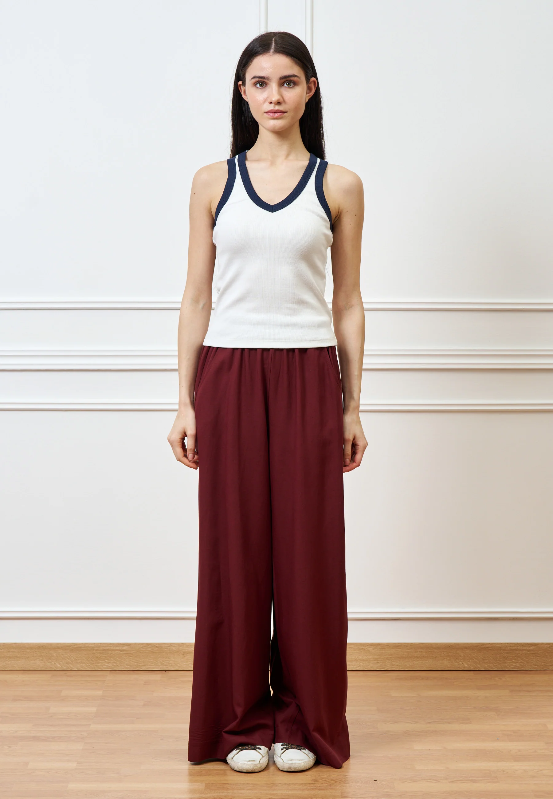 Pantalone ampio in lino e viscosa - INDIA - Image 9