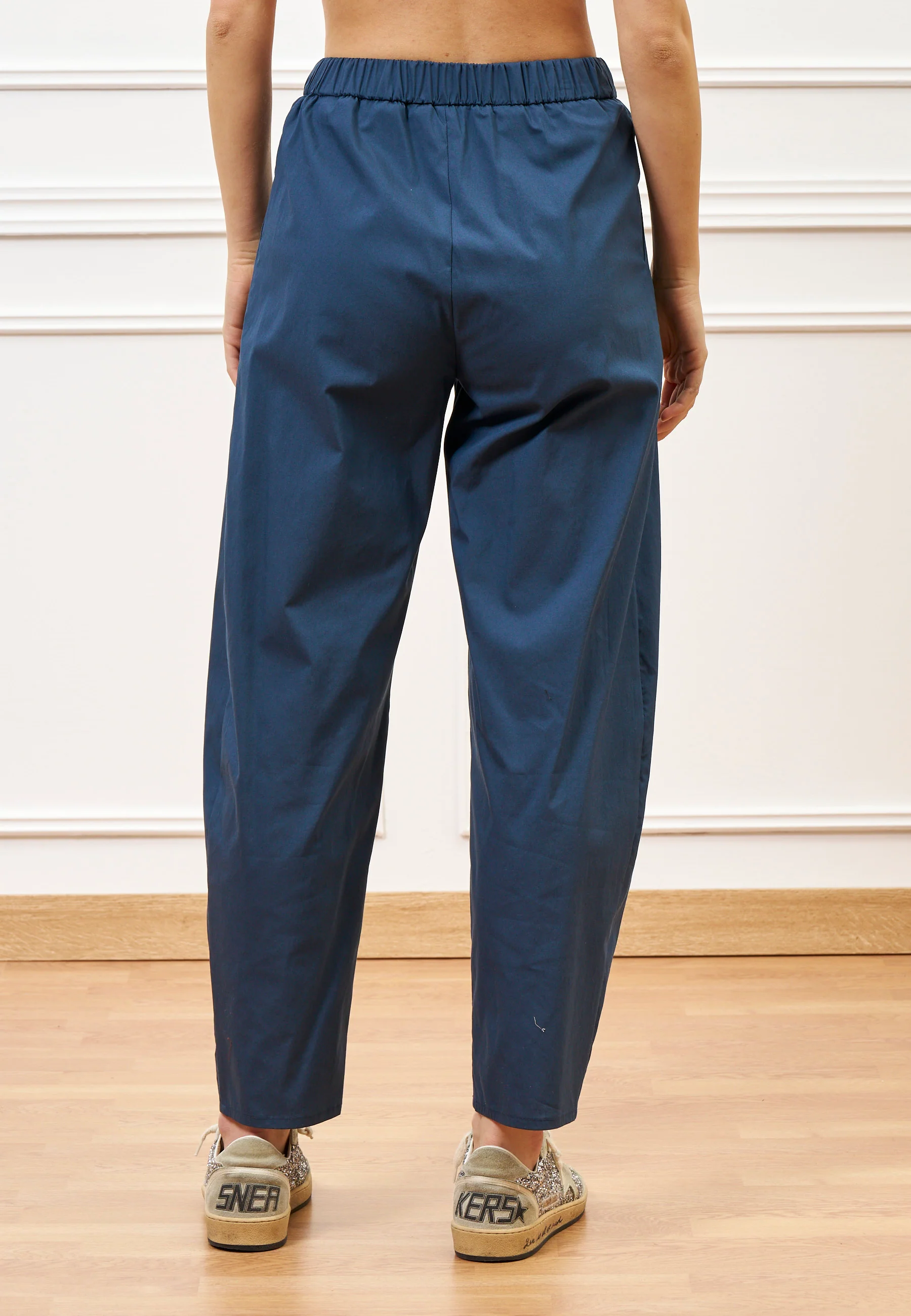 Pantalone balloon elastico retro - BLU - Image 4