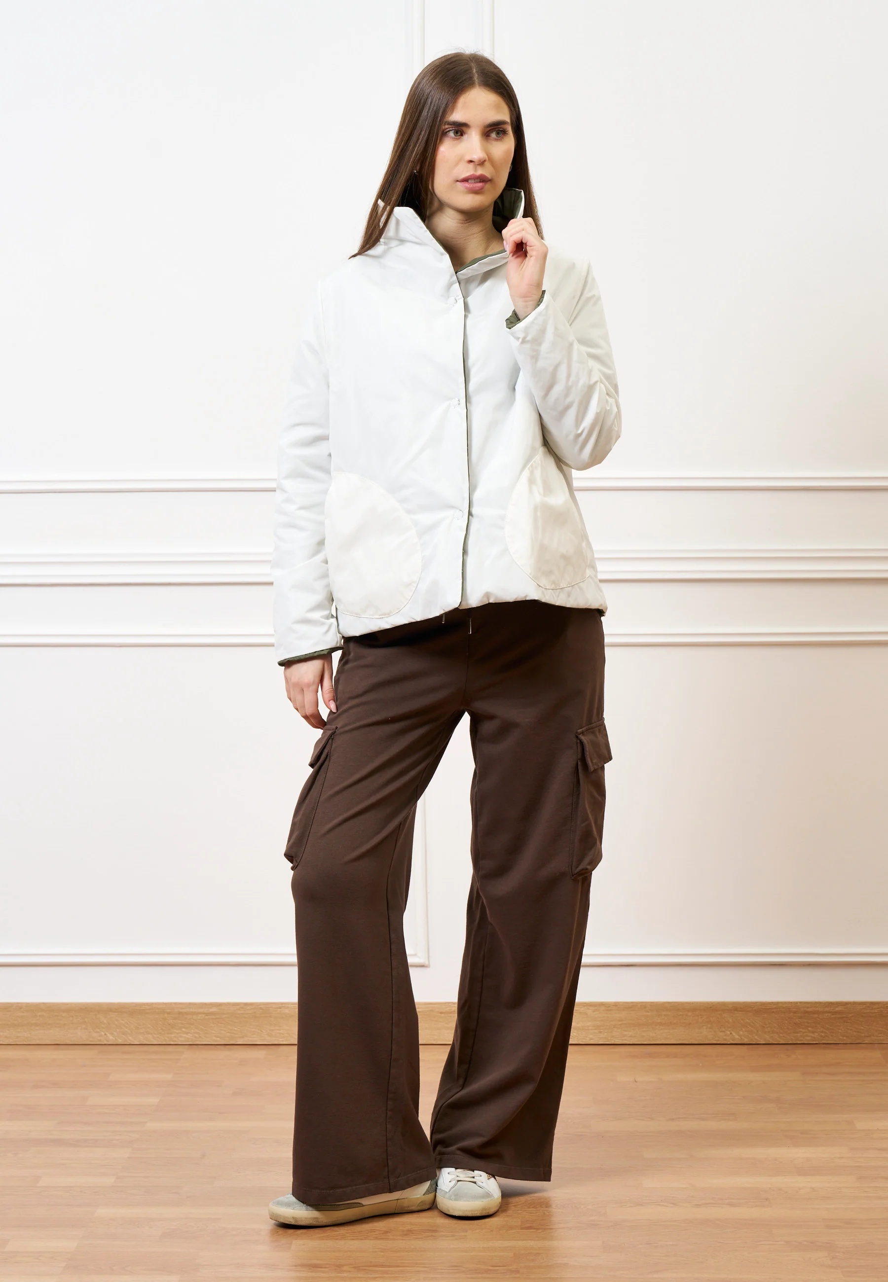 Pantalone cargo in felpa  - MARRONE - Image 7