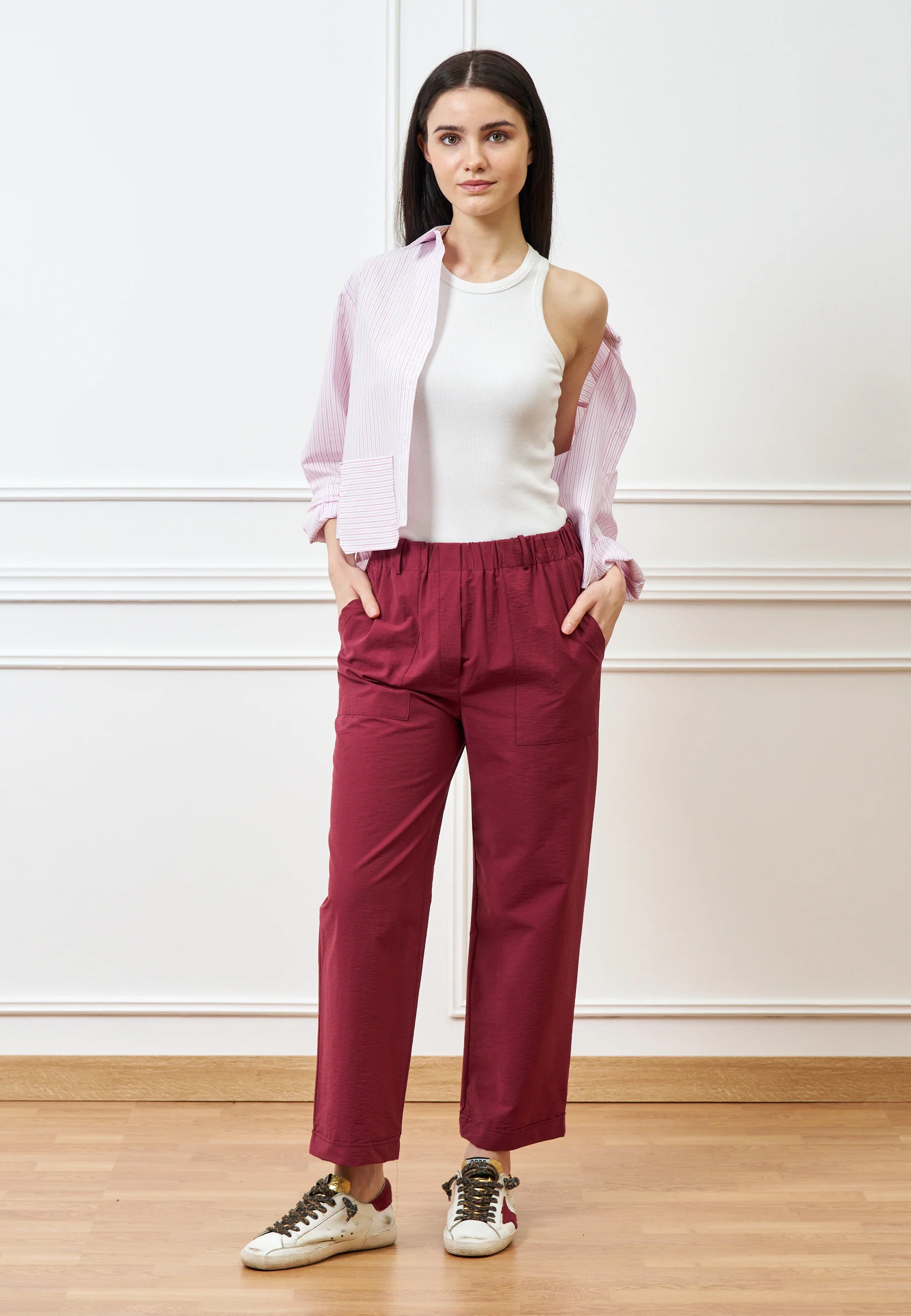 Pantalone con tasche applicate - INDIA