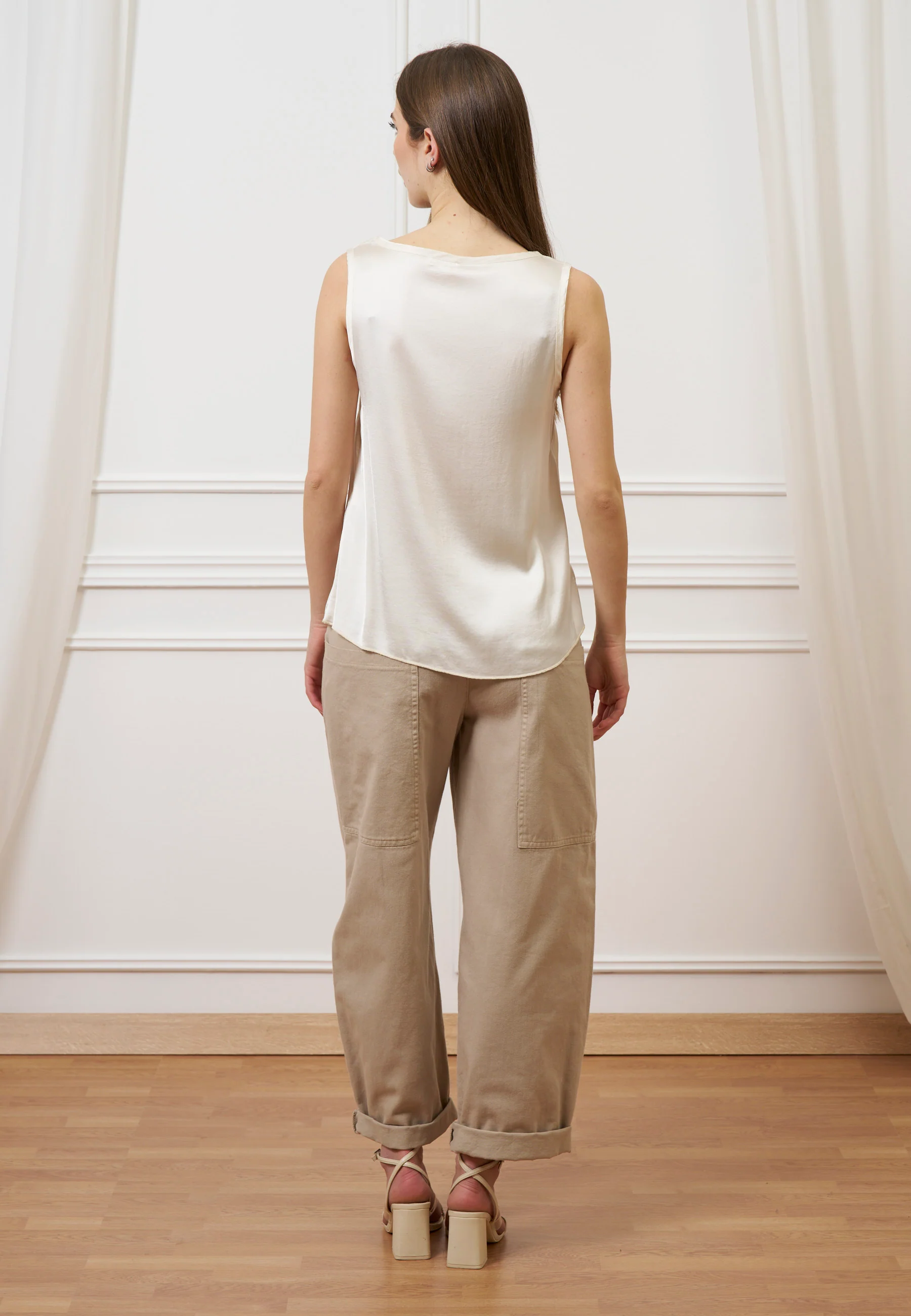 Pantalone con tasconi retro - BEIGE - Image 16