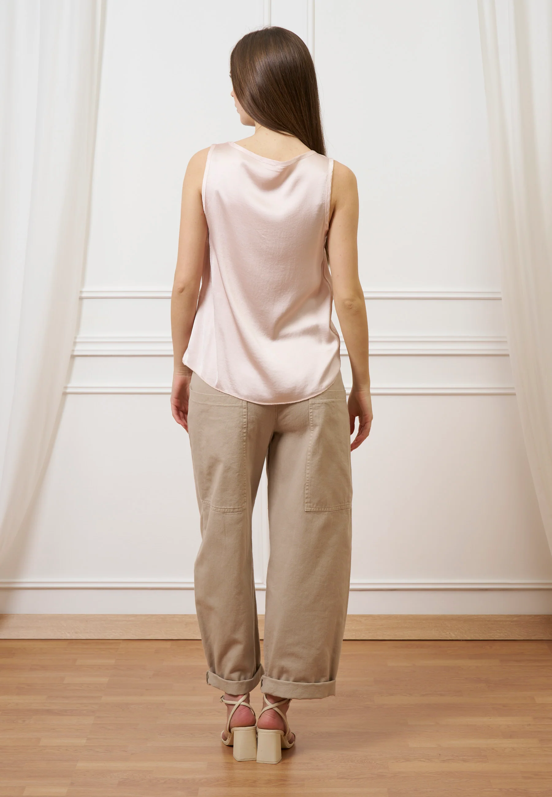Pantalone con tasconi retro - BEIGE - Image 8