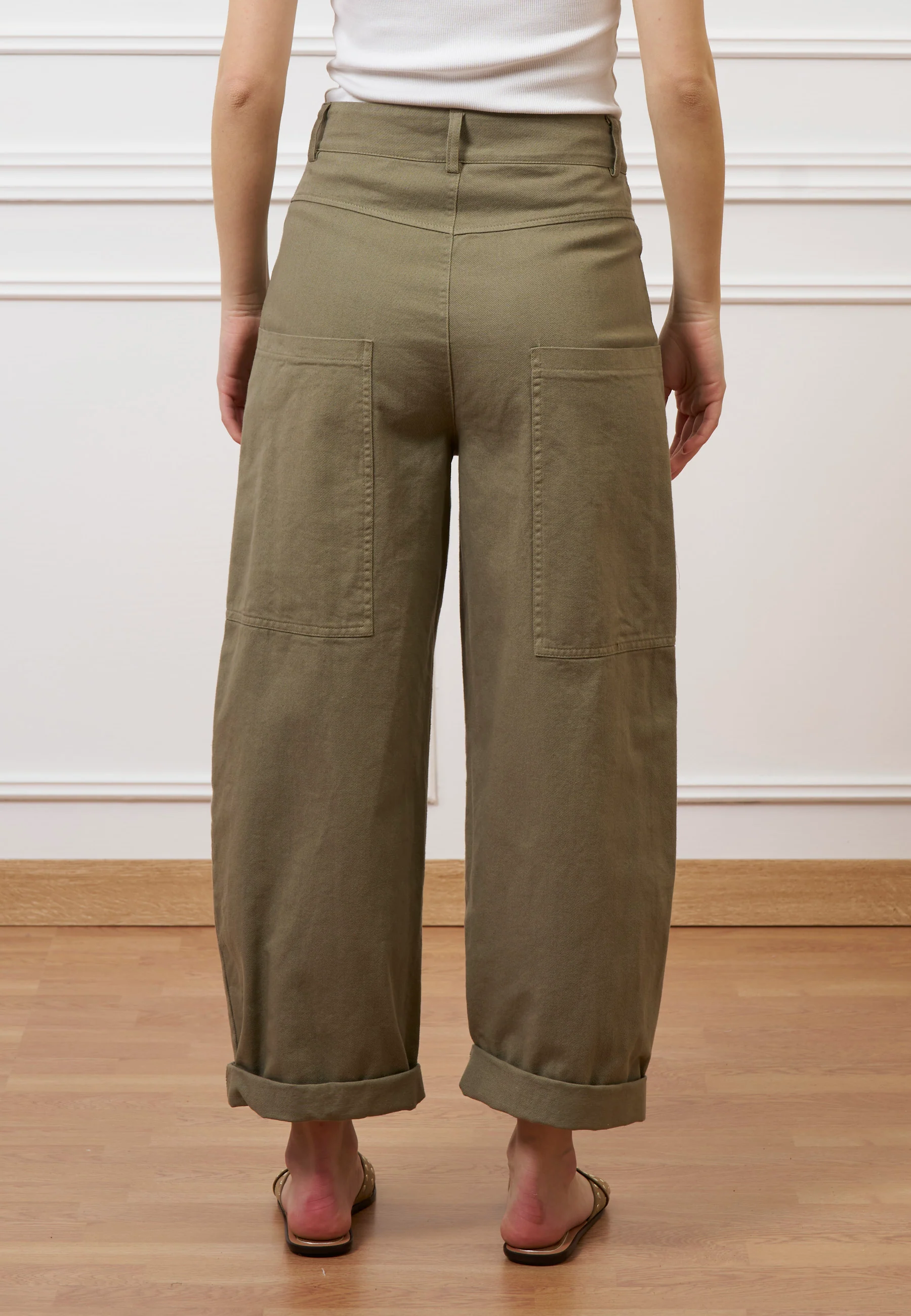 Pantalone con tasconi retro - MILITARE - Image 7