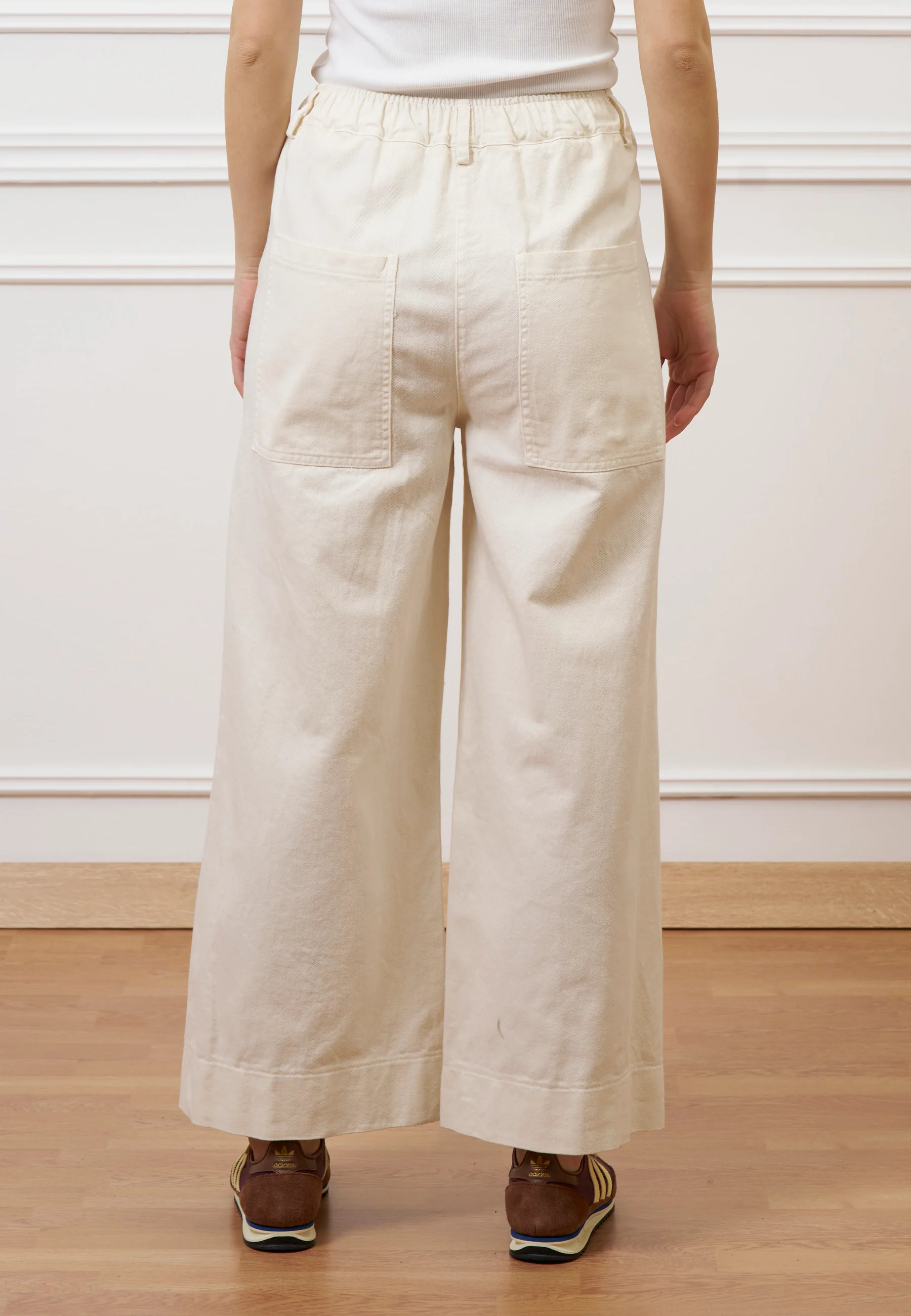Pantalone cropped in gabardina - AVORIO - Image 6