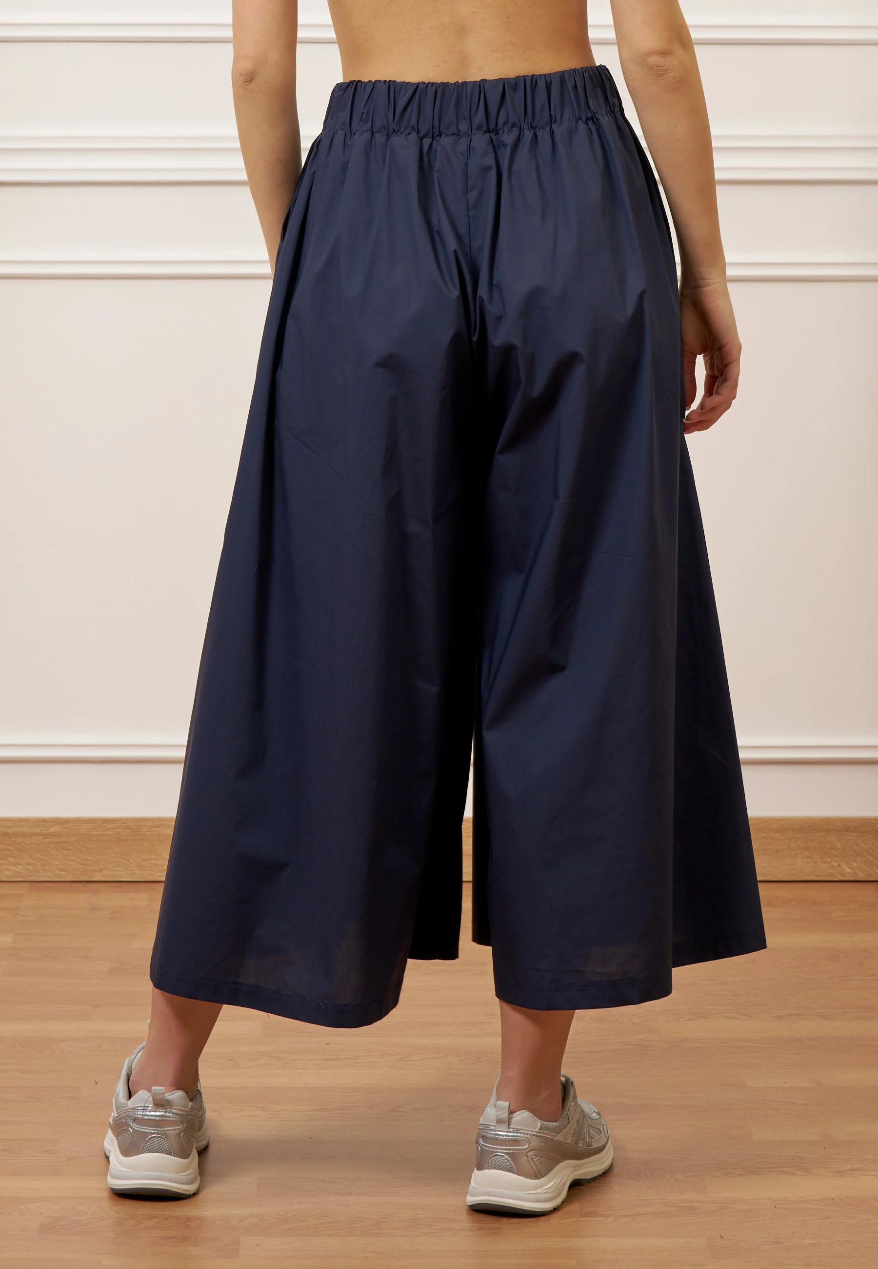 Pantalone gonna ampio in popeline - BLU - Image 7