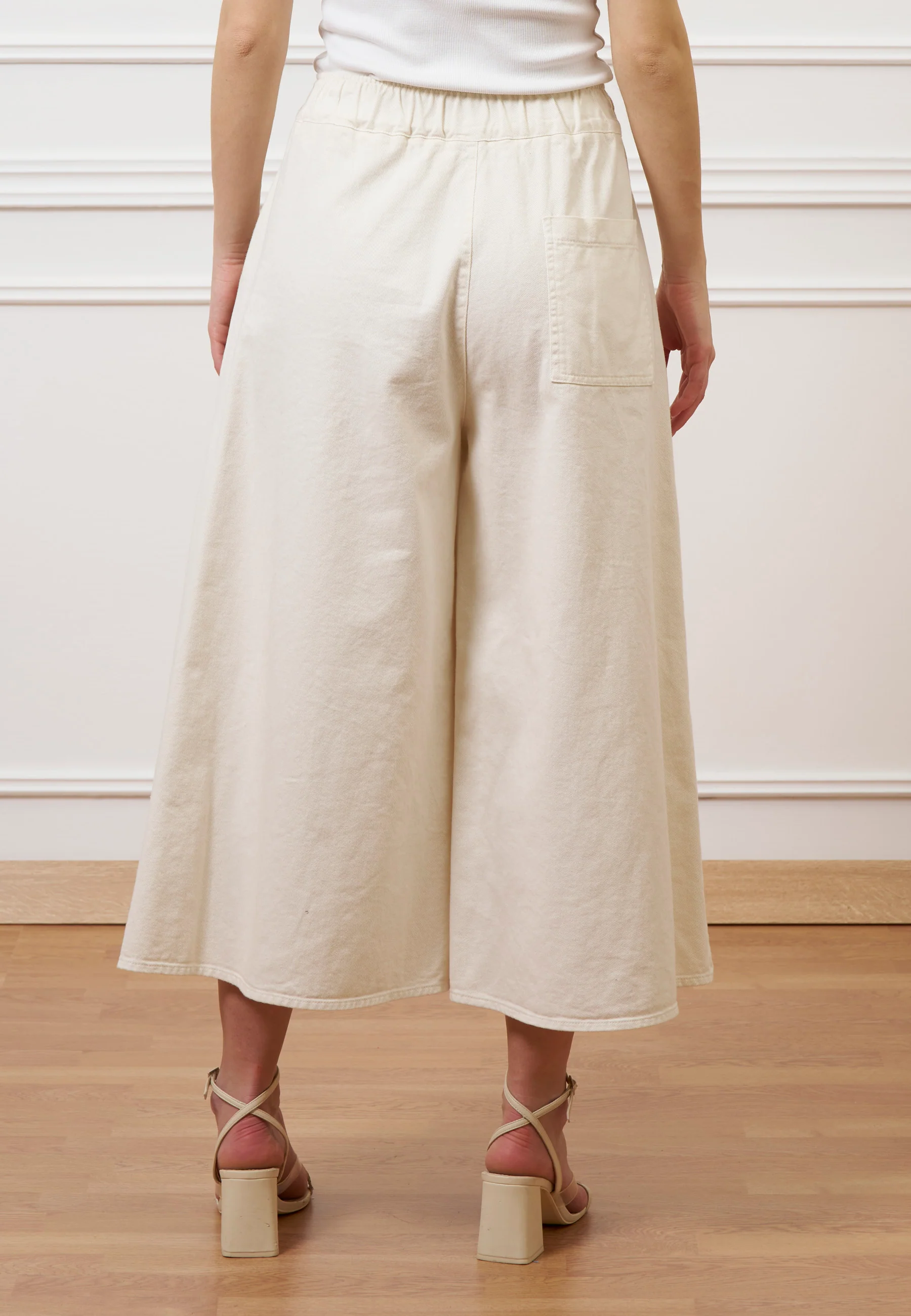 Pantalone gonna in gabardina - AVORIO - Image 10
