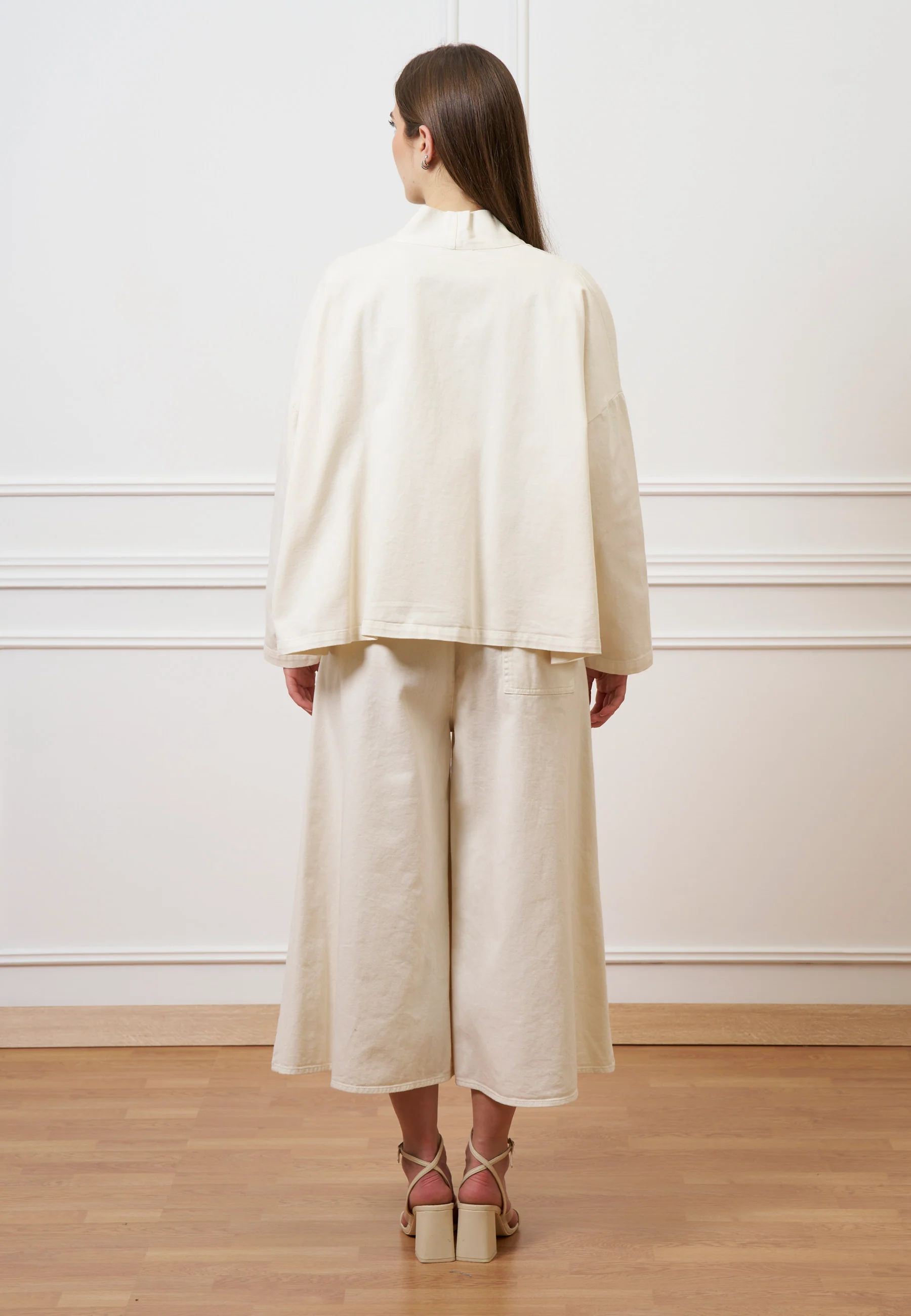 Pantalone gonna in gabardina - AVORIO - Image 8