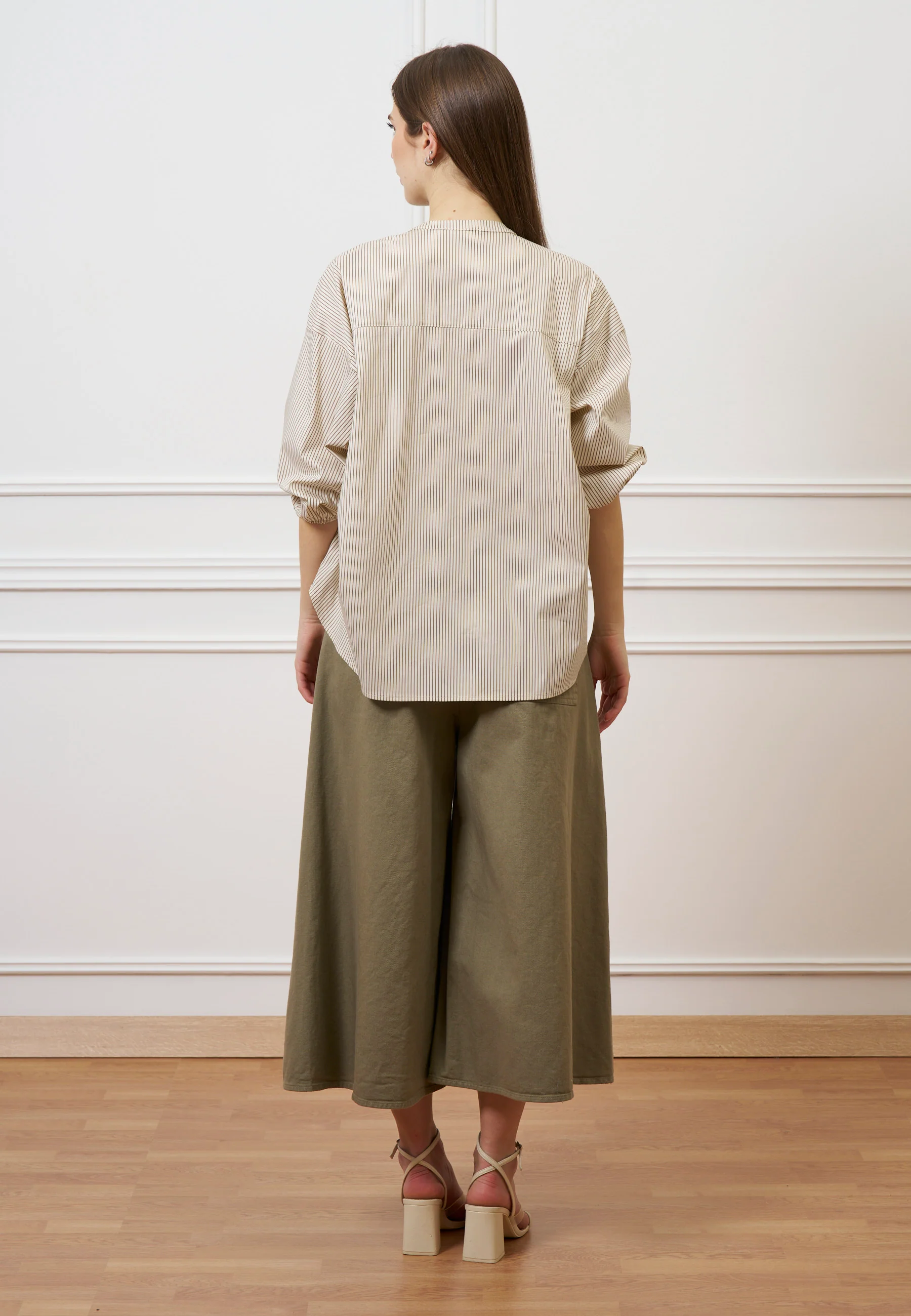 Pantalone gonna in gabardina - MILITARE - Image 8