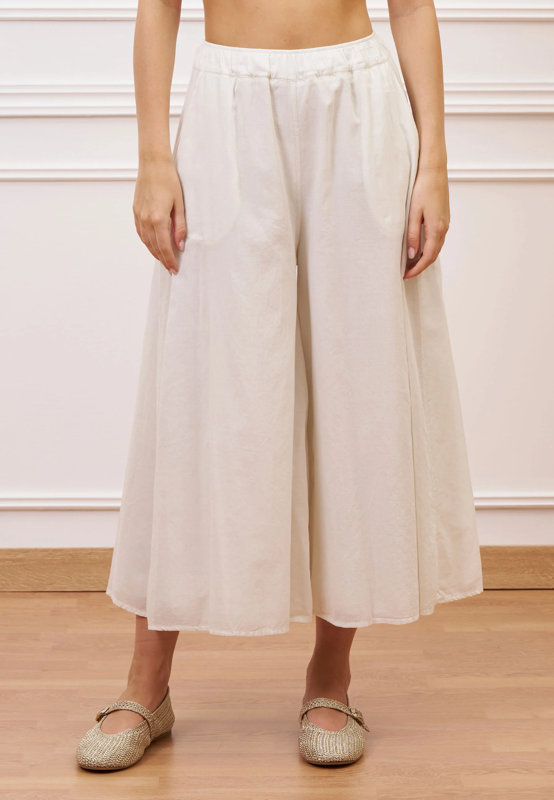 Pantalone gonna in mussola - AVORIO - Image 2