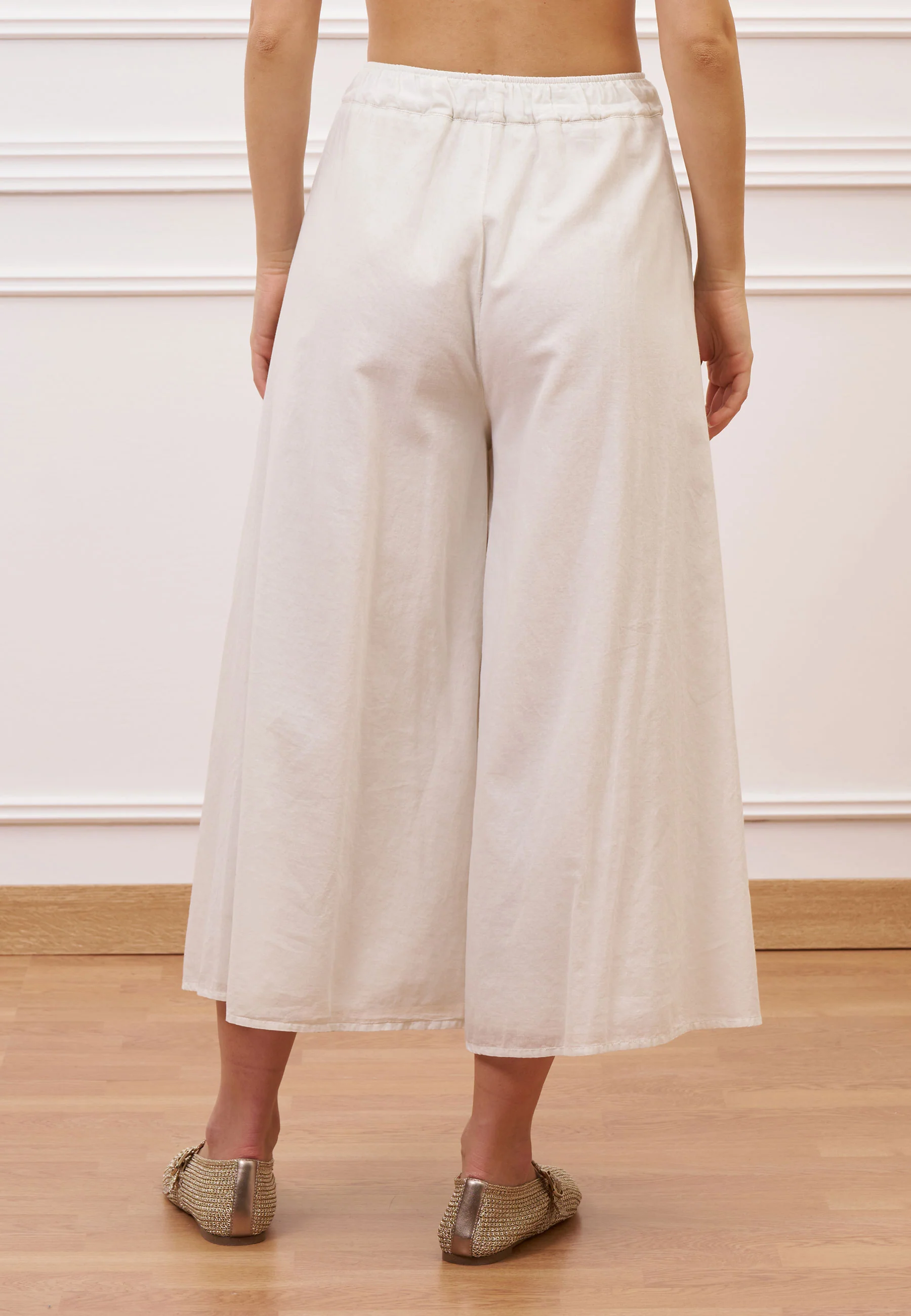 Pantalone gonna in mussola - AVORIO - Image 5