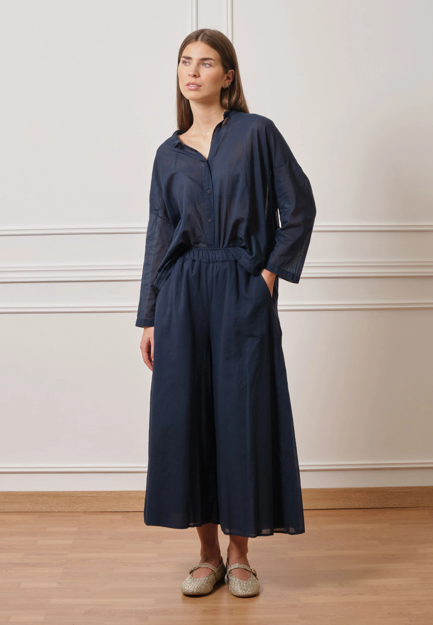 Pantalone gonna in mussola - BLU