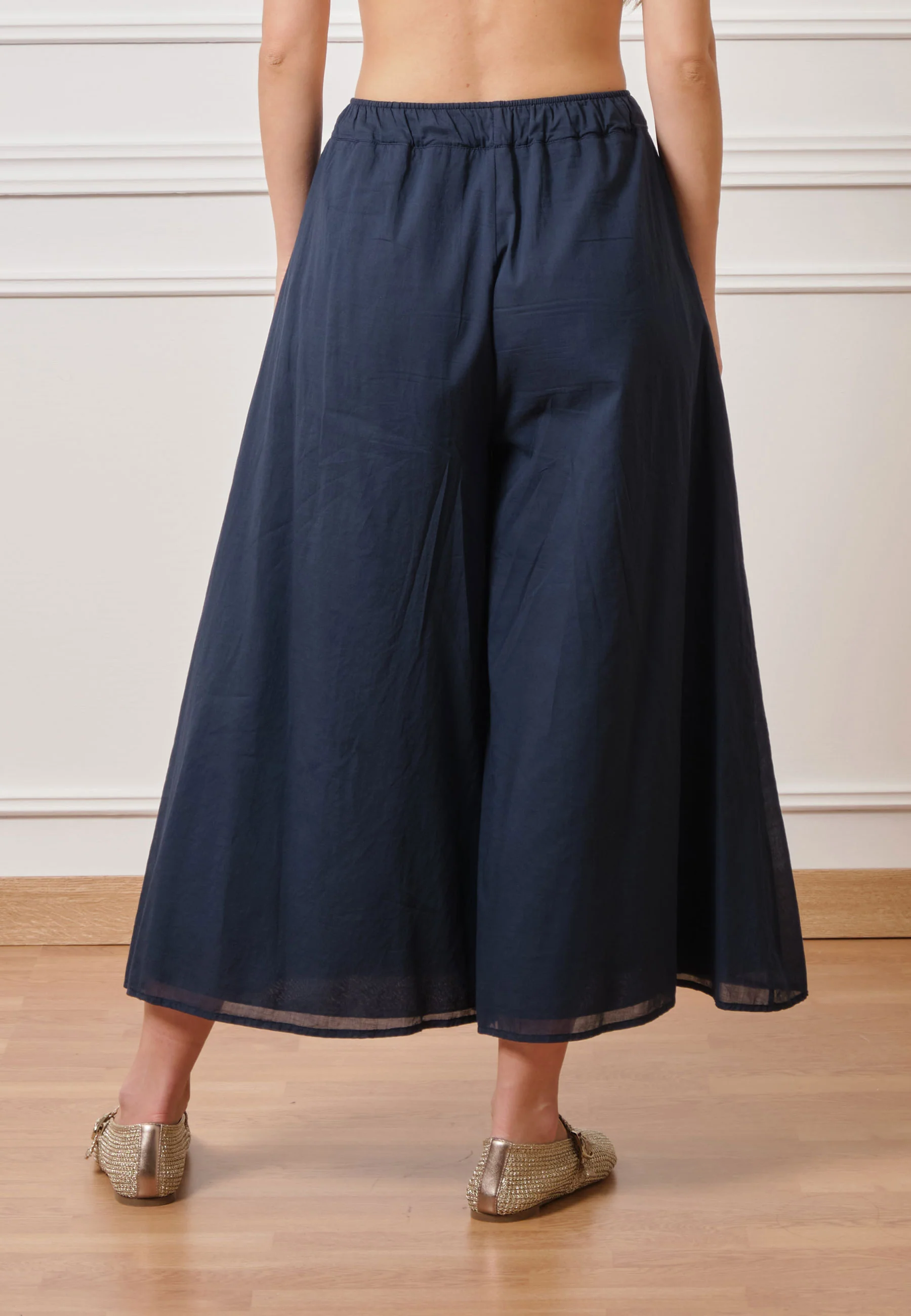 Pantalone gonna in mussola - BLU - Image 7