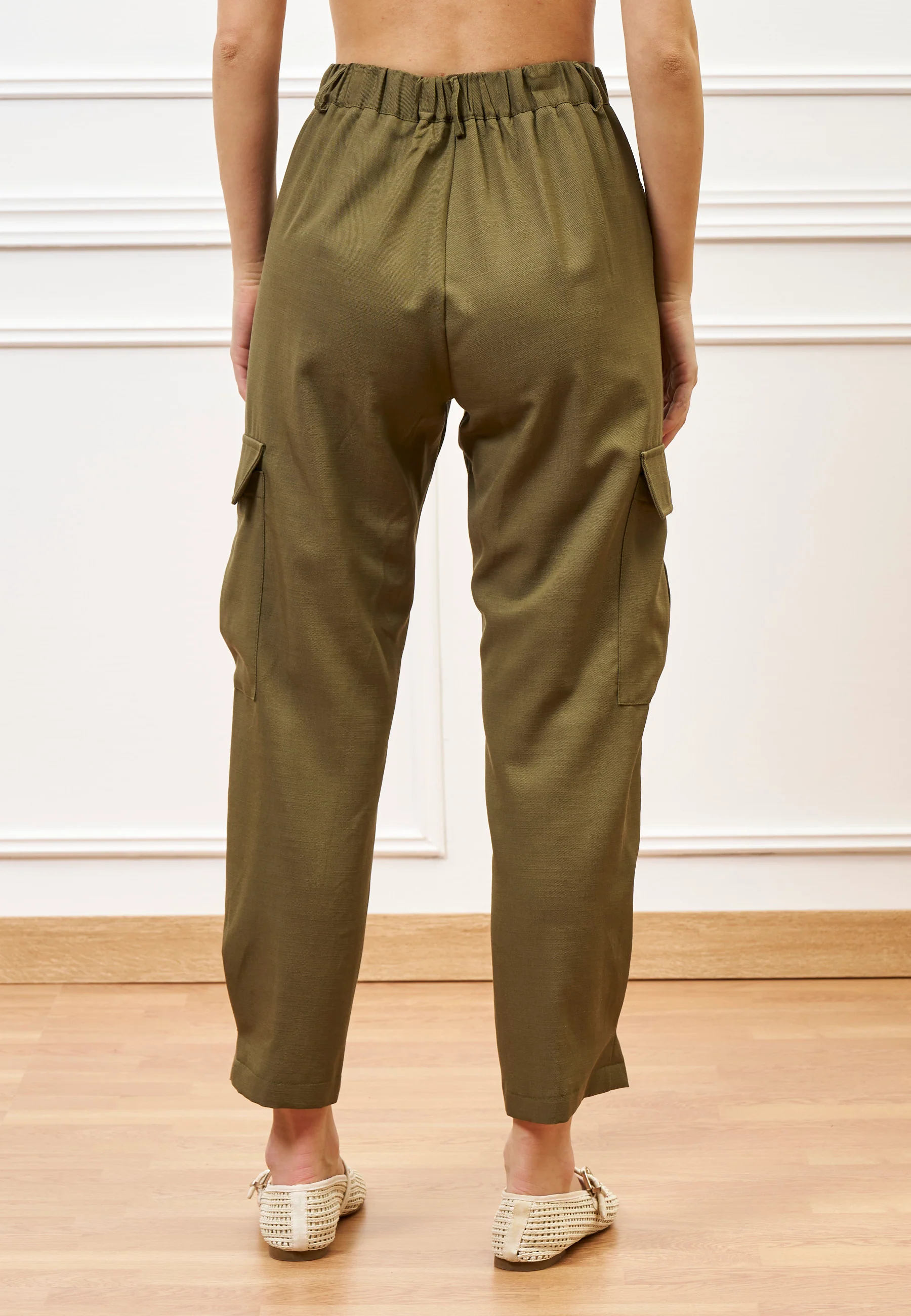 Pantalone militare con tasconi - MILITARE - Image 8
