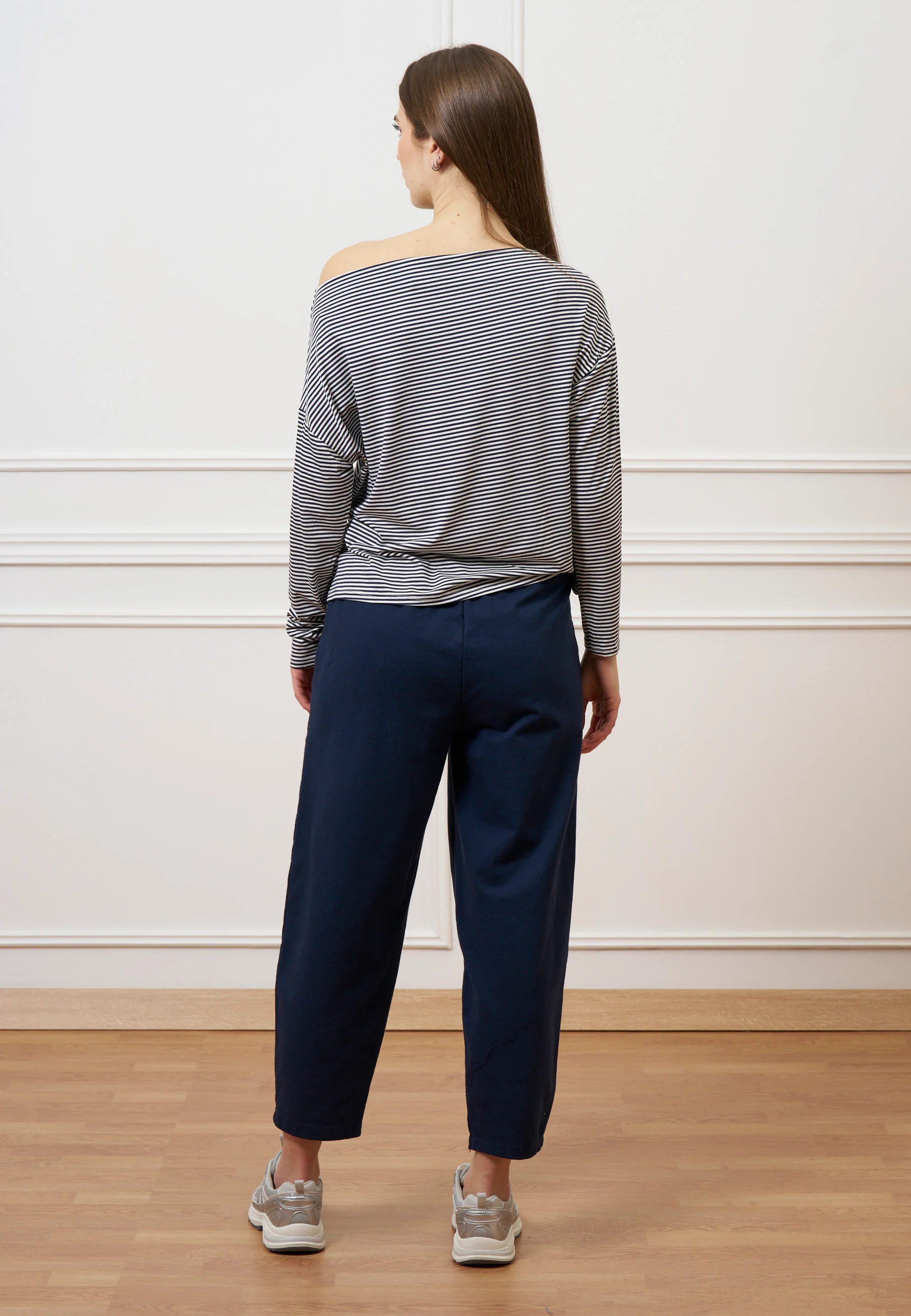 Pantalone mom fit in felpa  - BLU - Image 7