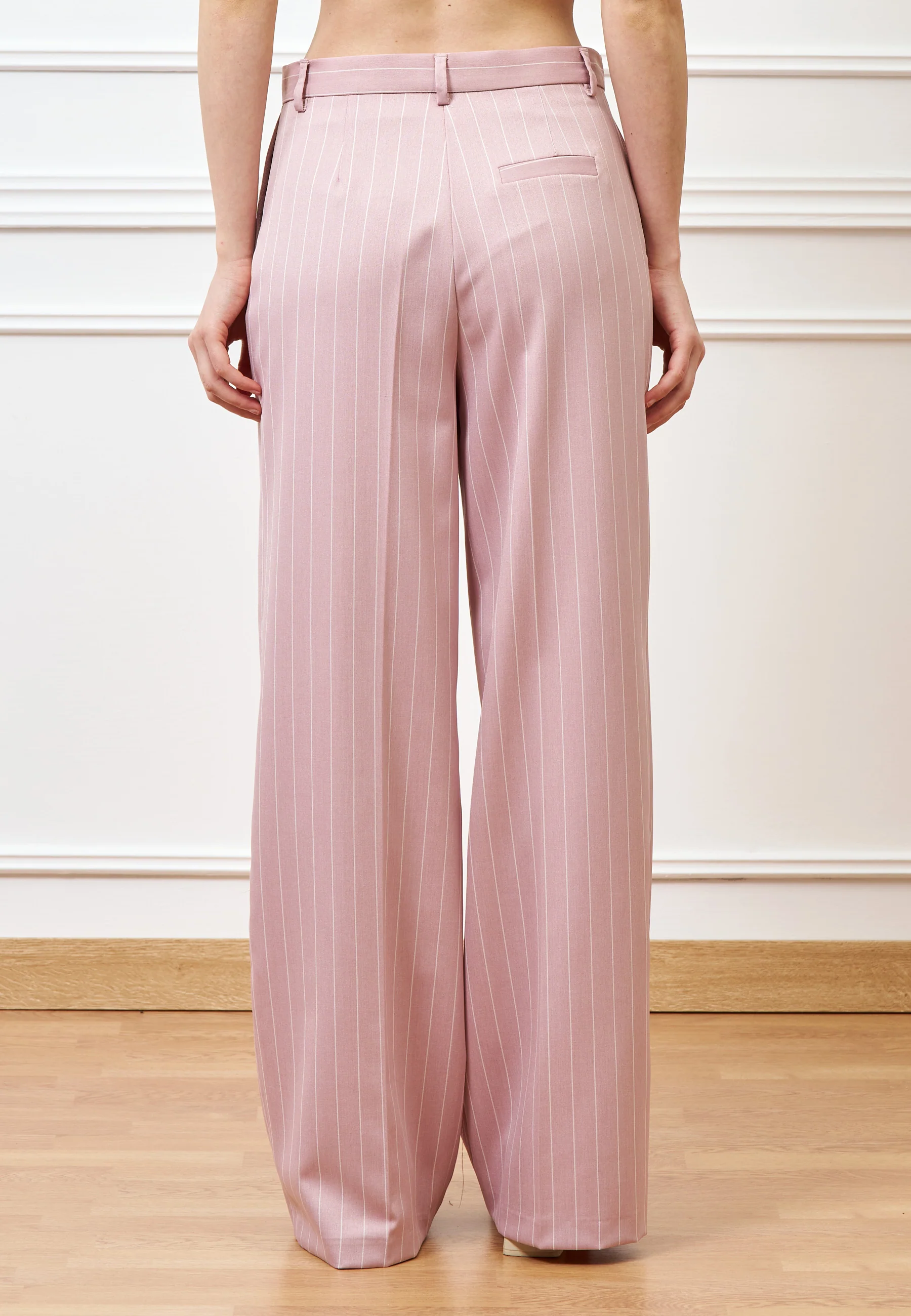 Pantalone palazzo gessato - ROSA - Image 5