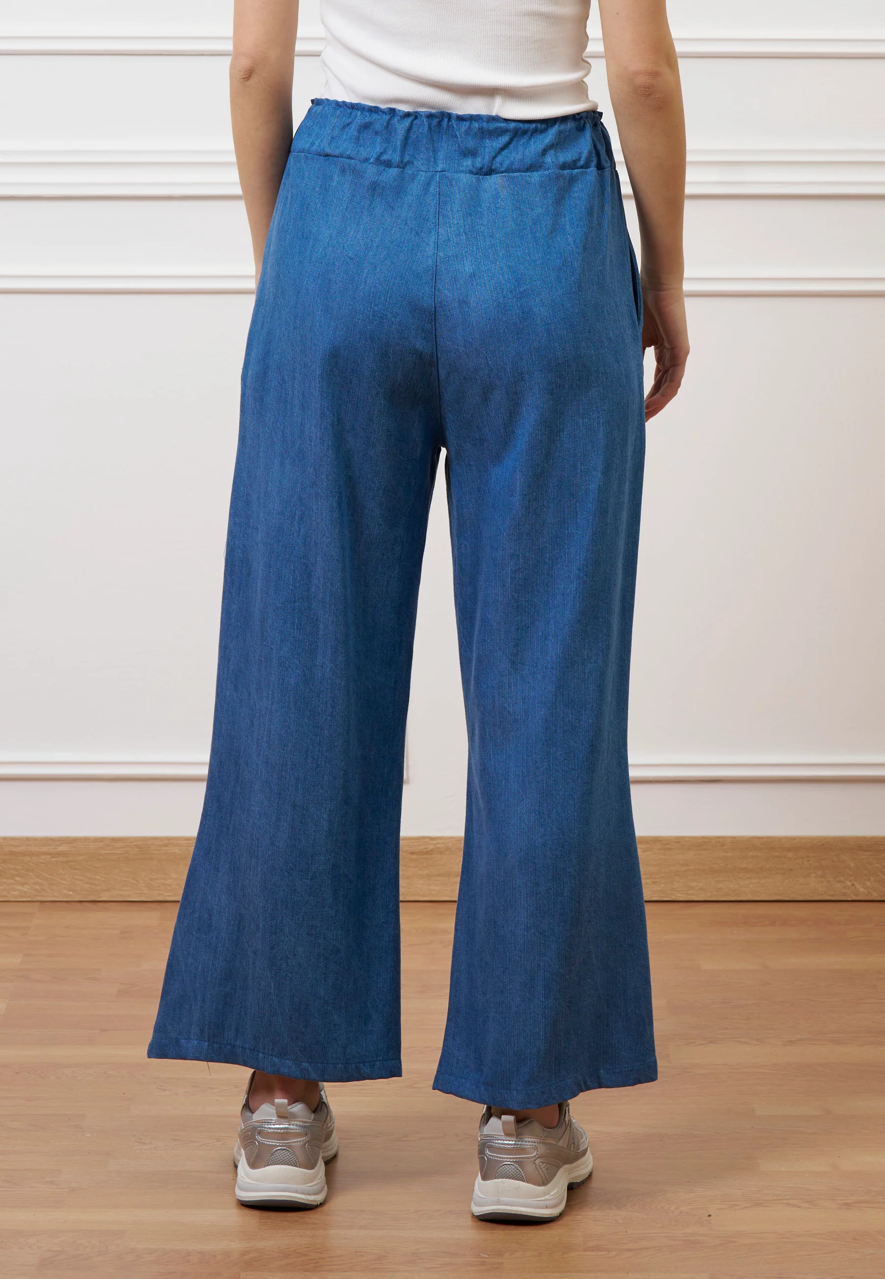 Pantalone palazzo in tencel - JEANS - Image 5