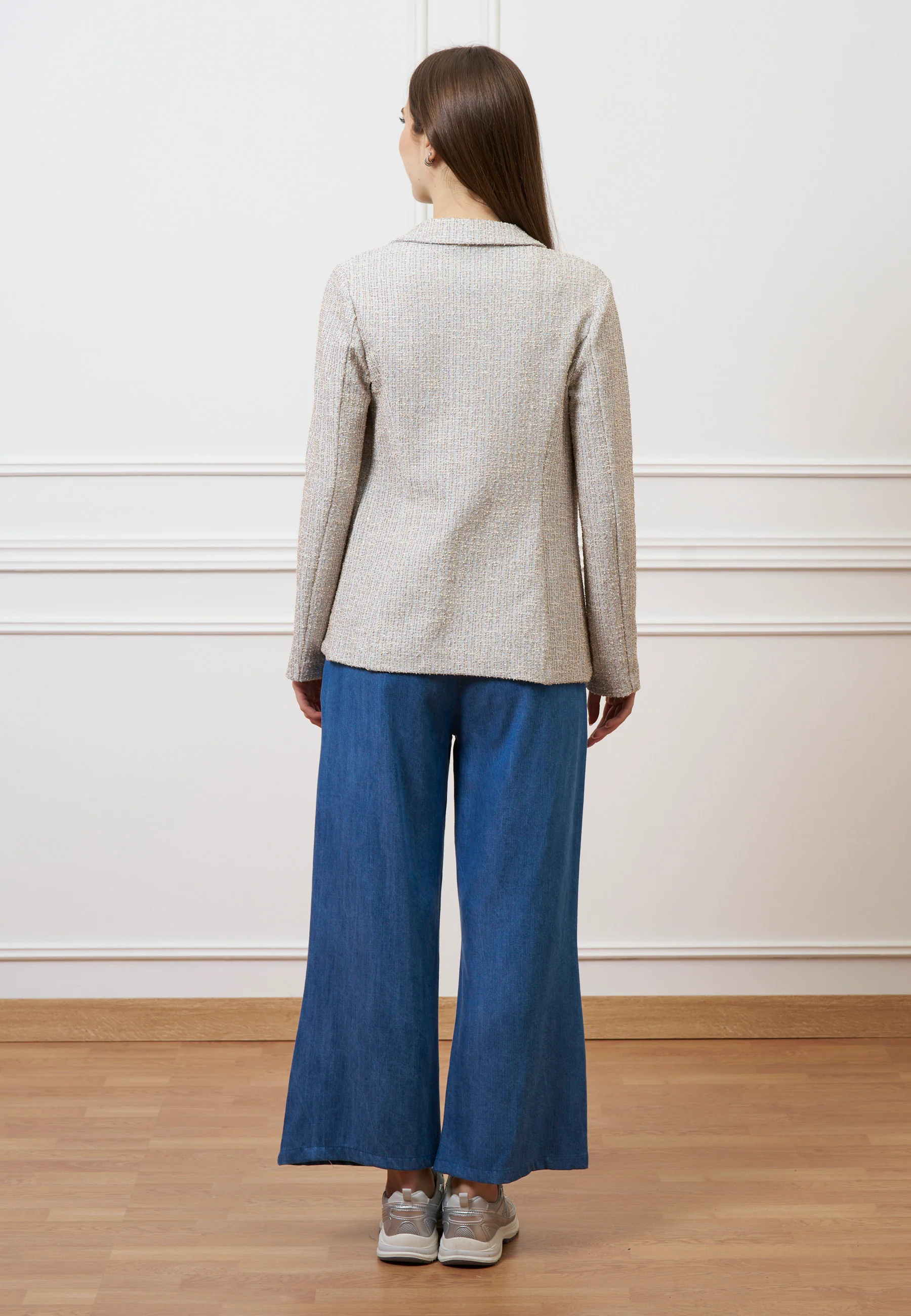 Pantalone palazzo in tencel - JEANS - Image 6